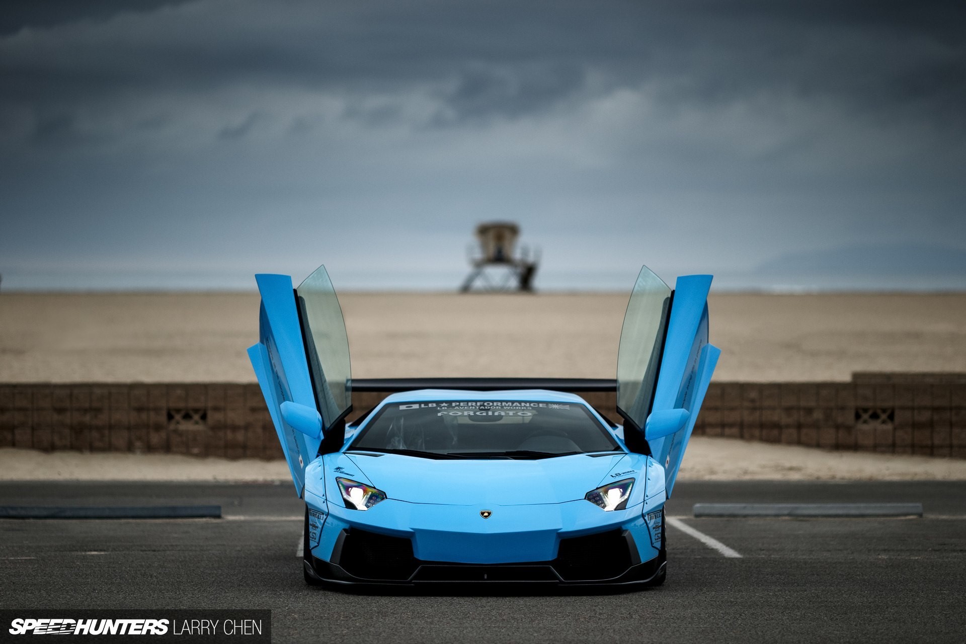 Lamborghini, Aventador, Blue, Front view Gallery HD Wallpaper