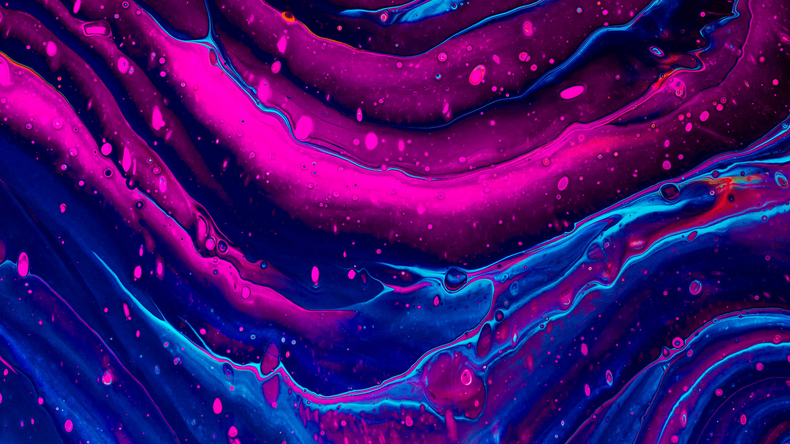 purple, blue, water drops, abstract, pink, liquid Gallery HD Wallpaper