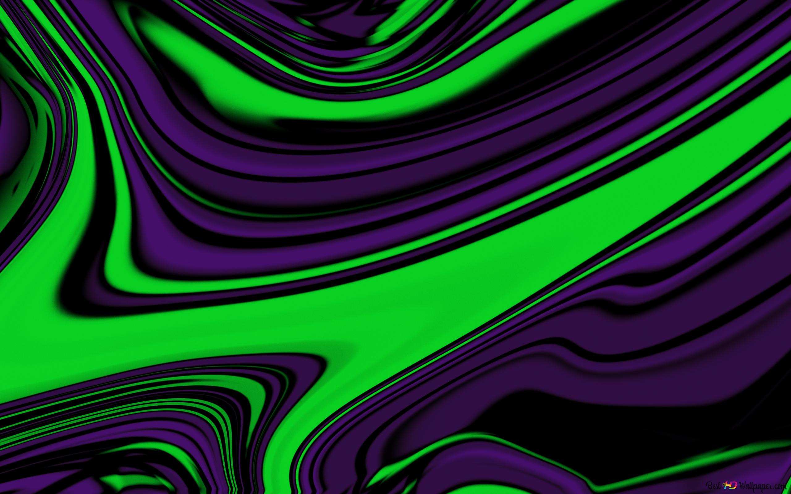 Digital art, abstract, colorful, liquid, modern covers background green purple 4K wallpaper download