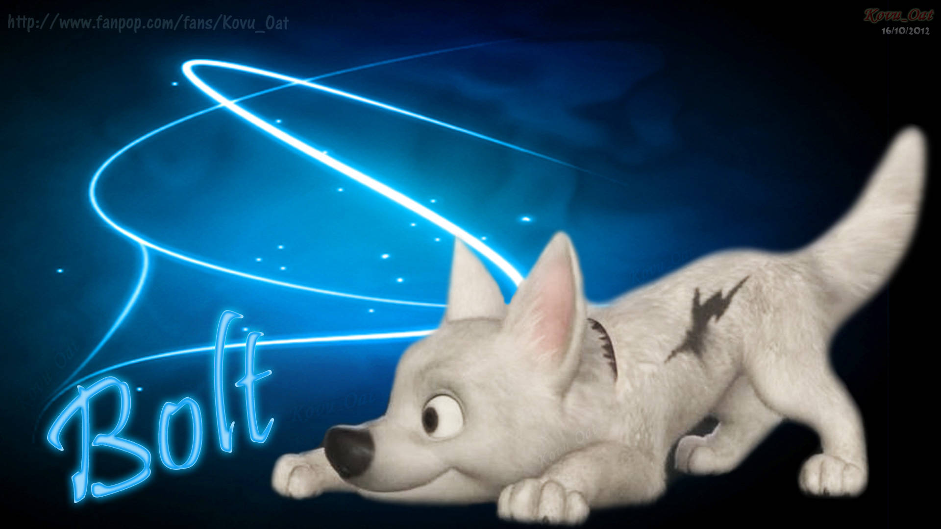Download Cute Disney Bolt Dog Laptop Wallpaper