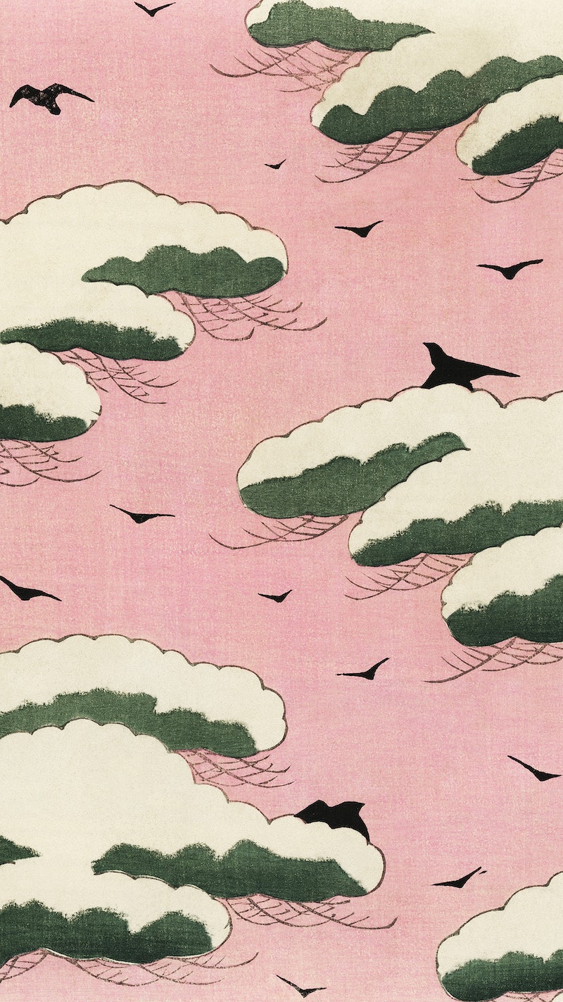 Hokusai iPhone wallpaper, mobile background,. Premium Photo Illustration