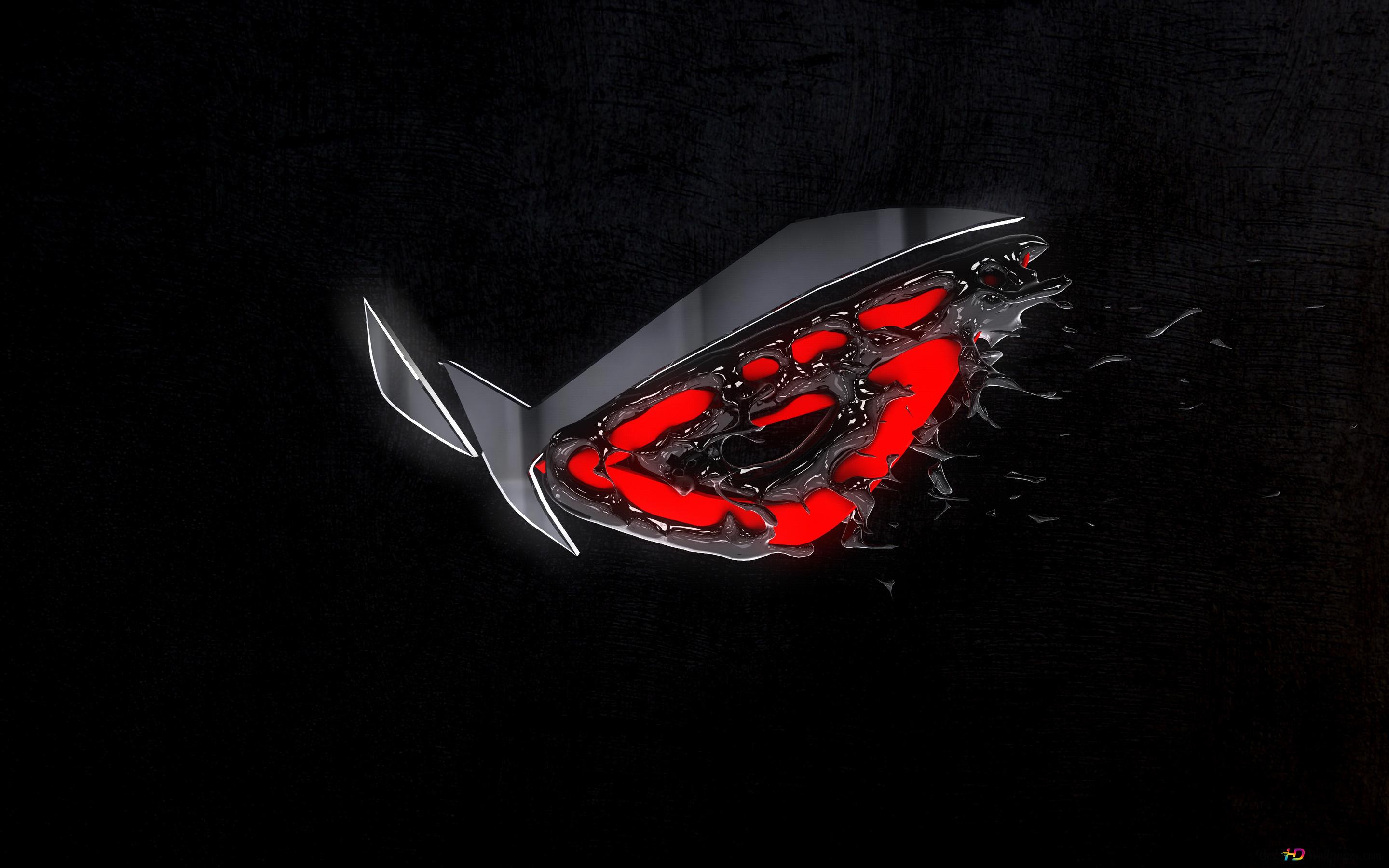Asus ROG (Republic of Gamers) Dark Metal Logo 4K wallpaper download