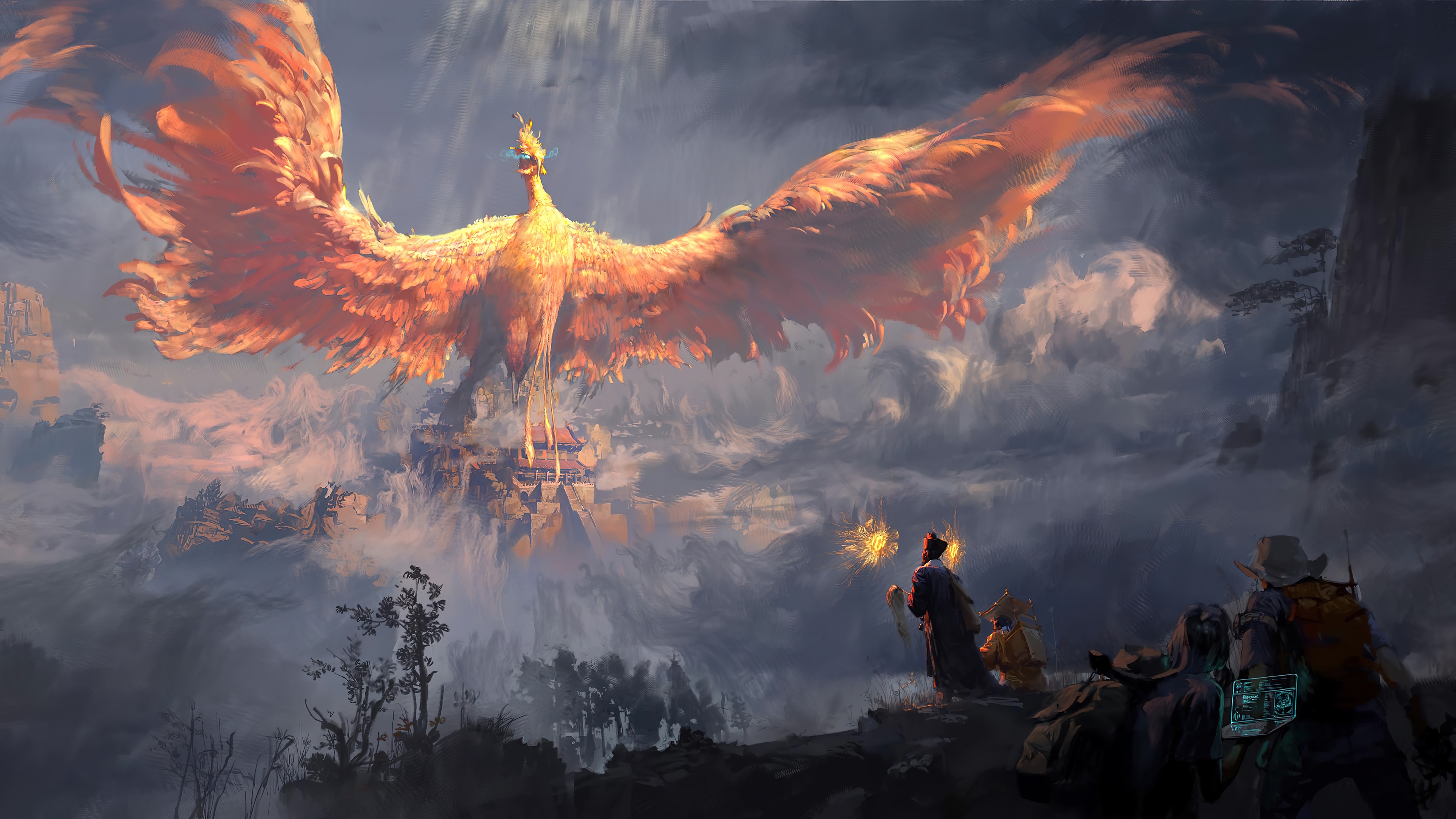 phoenix, fantasy, digital art, 4k Gallery HD Wallpaper