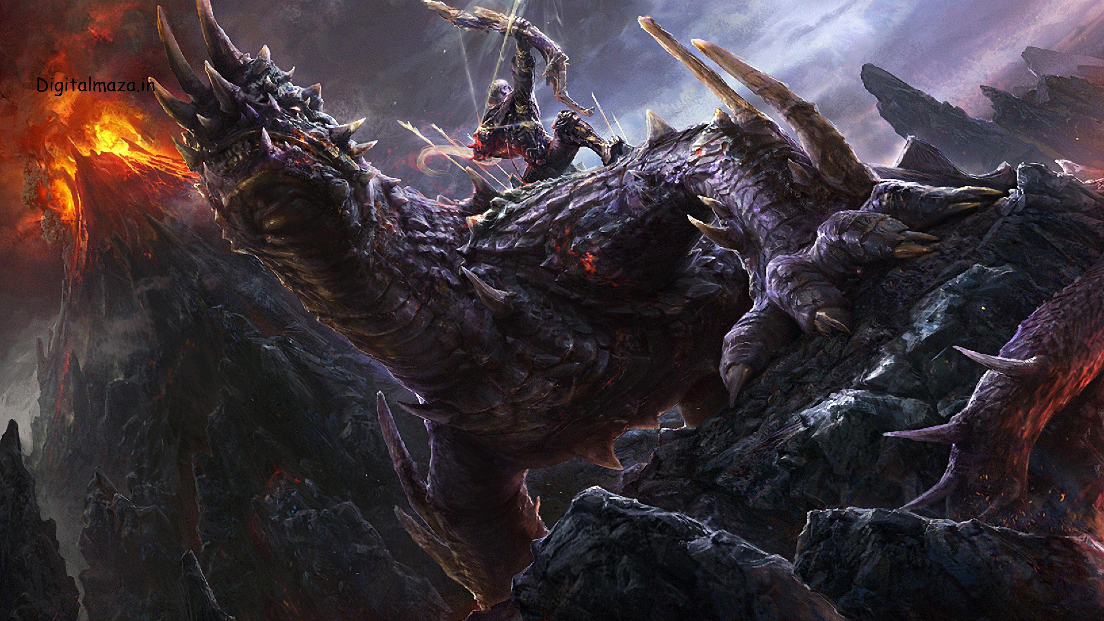 Amazing 4K Ultra HD Dragon Fantasy Computer Desktop Wallpaper