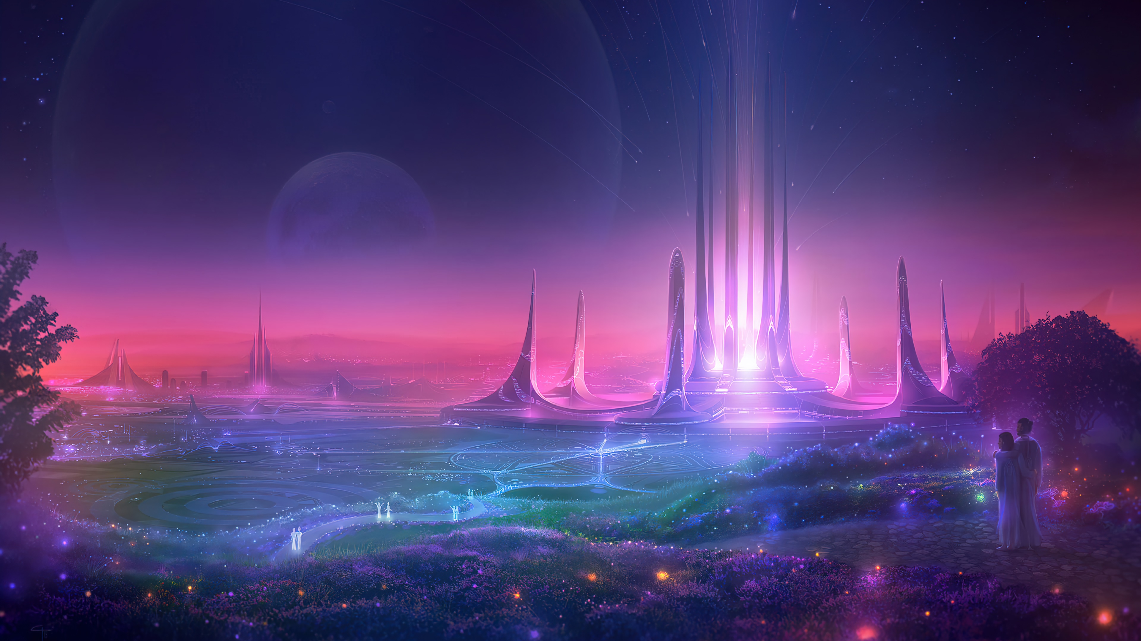 night, fantasy, scenery, art, 4k, pc Gallery HD Wallpaper