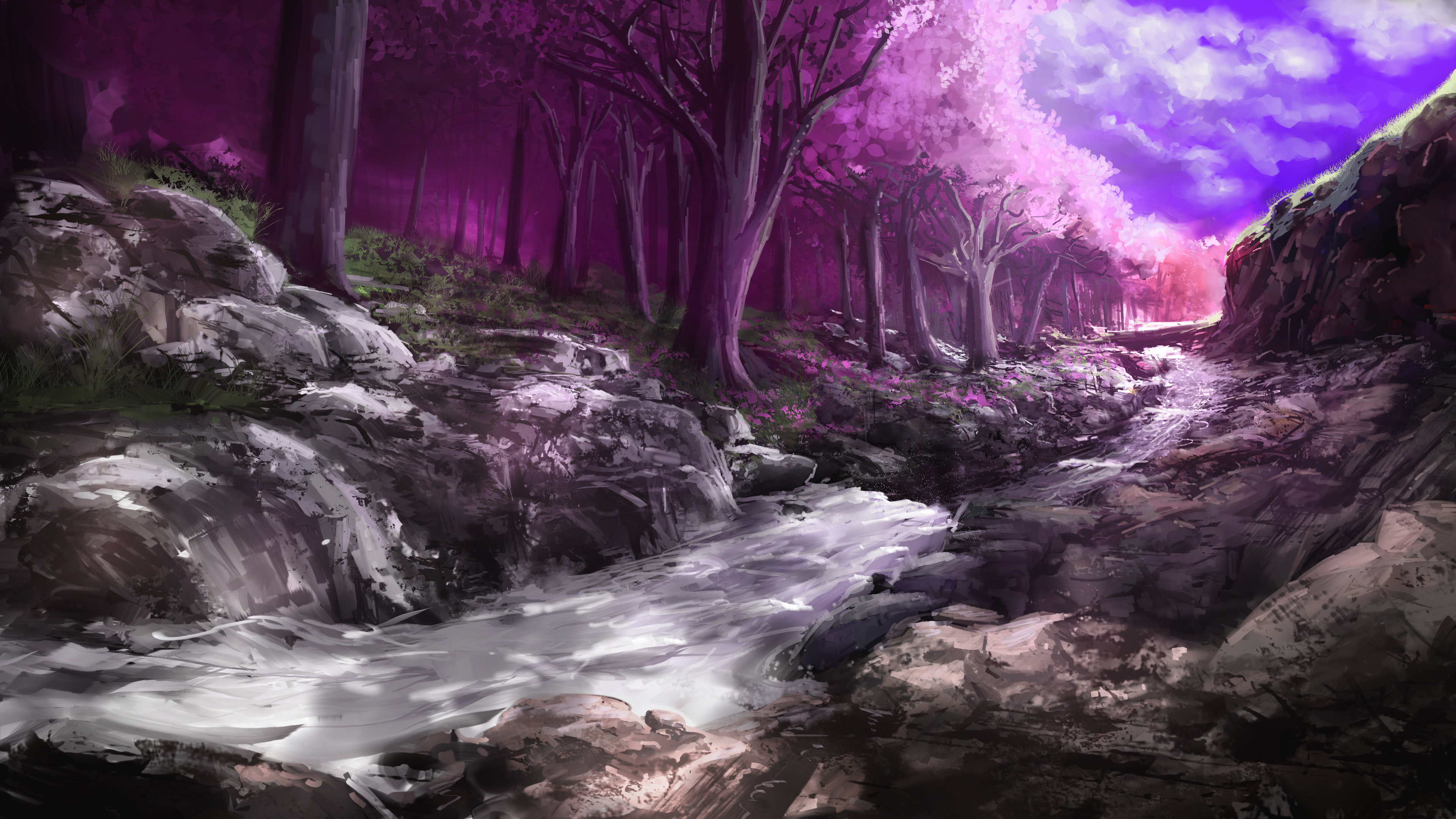 Fantasy forest wallpaper 3840x2160 Ultra HD 4k desktop background