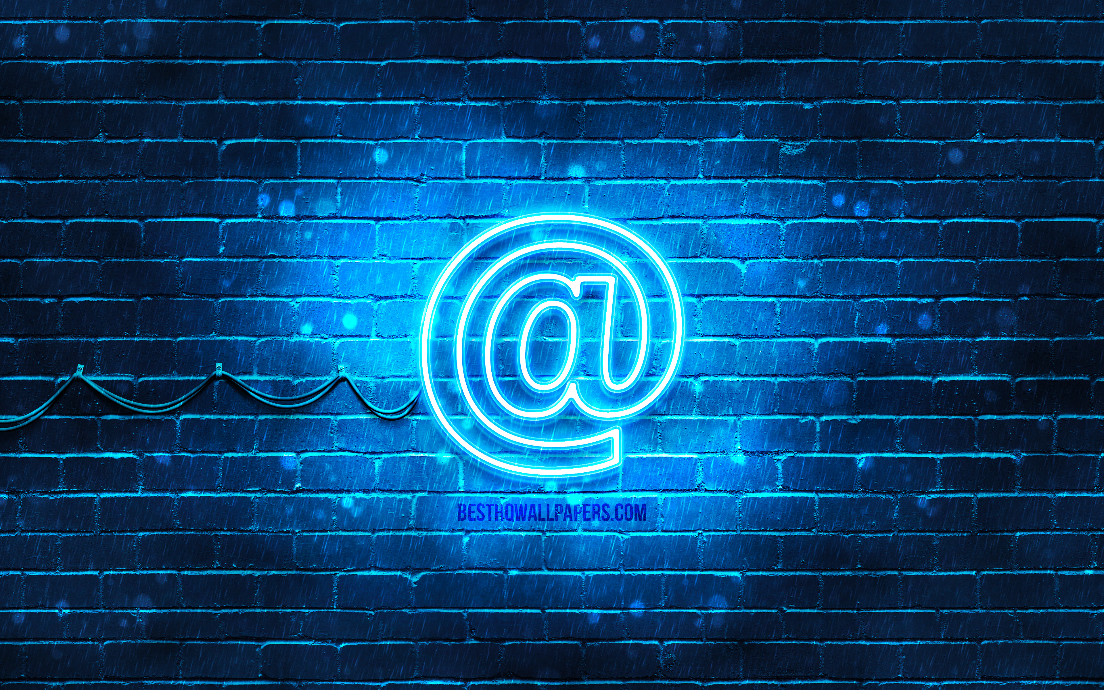 Download wallpaper Email neon icon, 4k, blue background, neon symbols, Email, creative, neon icons, Email sign, computer signs, Email icon, computer icons for desktop with resolution 3840x2400. High Quality HD picture wallpaper