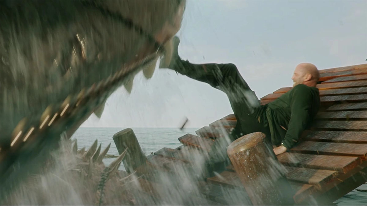Jason Statham kicks a giant shark in first trailer for Meg 2