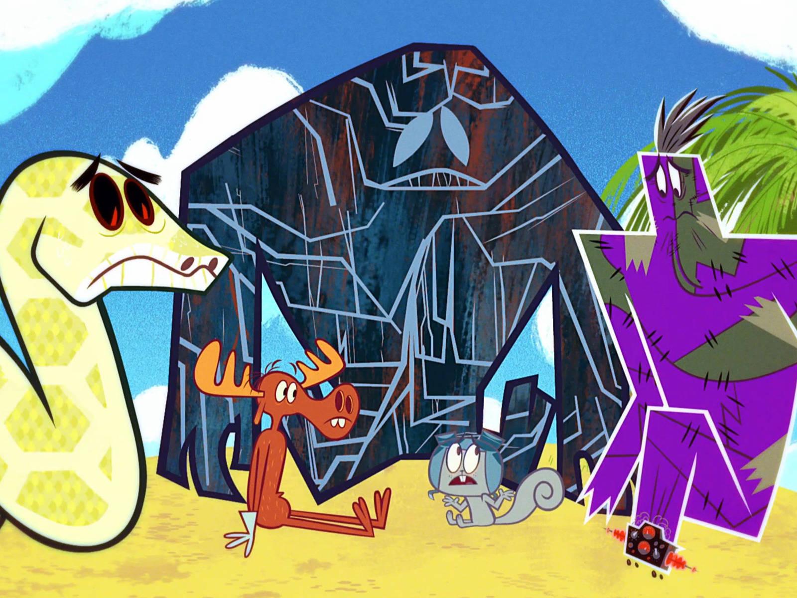 Download Digital Representation Of Rocky And Bullwinkle Wallpaper