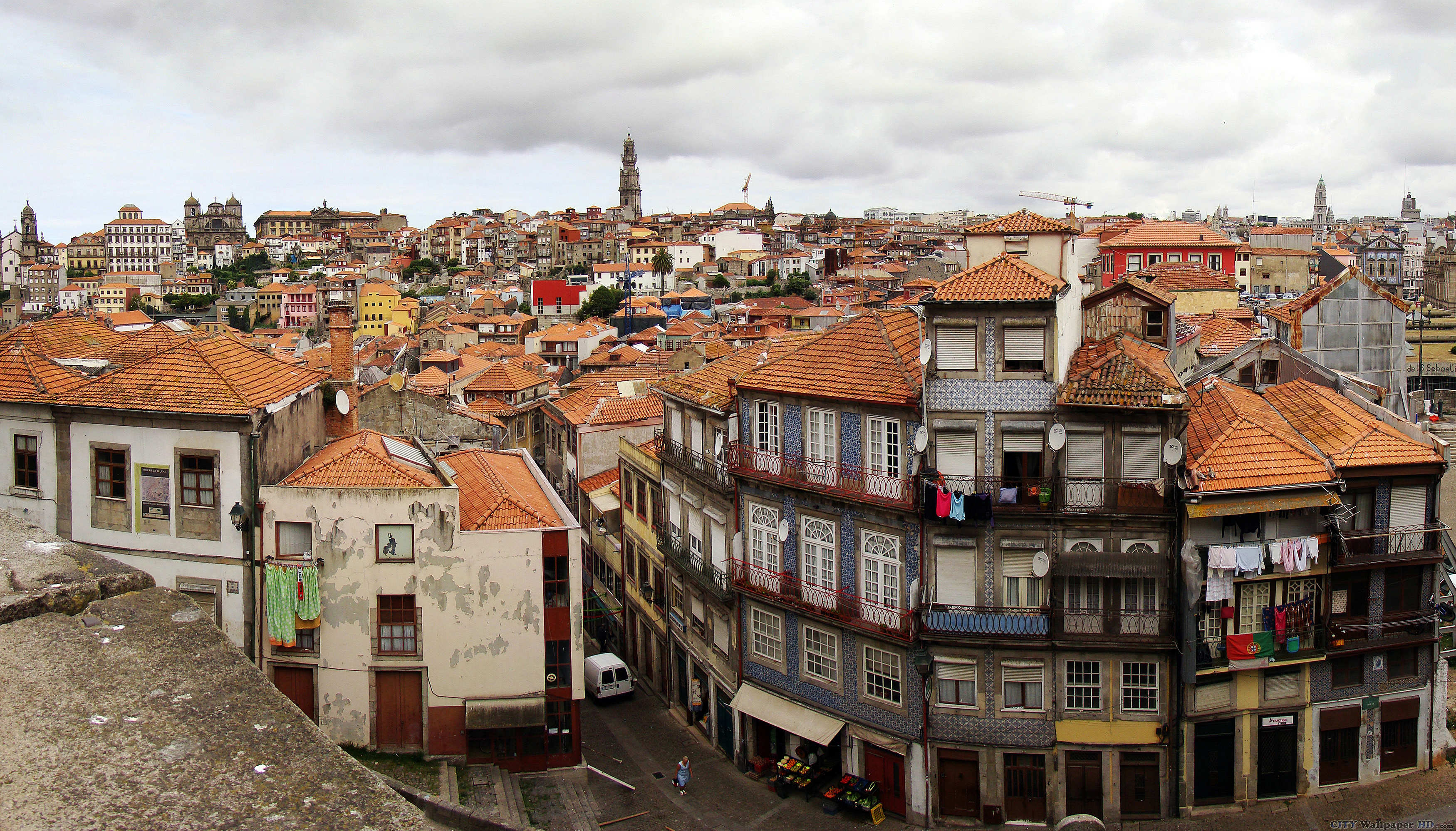 Porto Portugal wallpaper. Picture cities in the world. Porto, Portugal, buildings, street, road