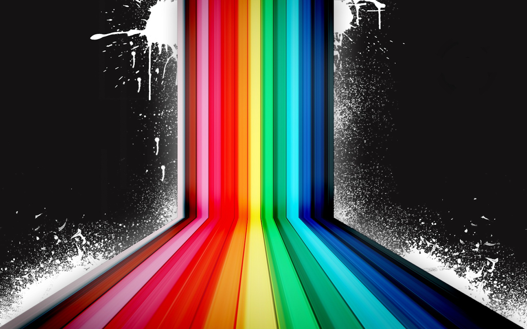 Wallpaper 4k Dark Rainbow Vector Wallpaper