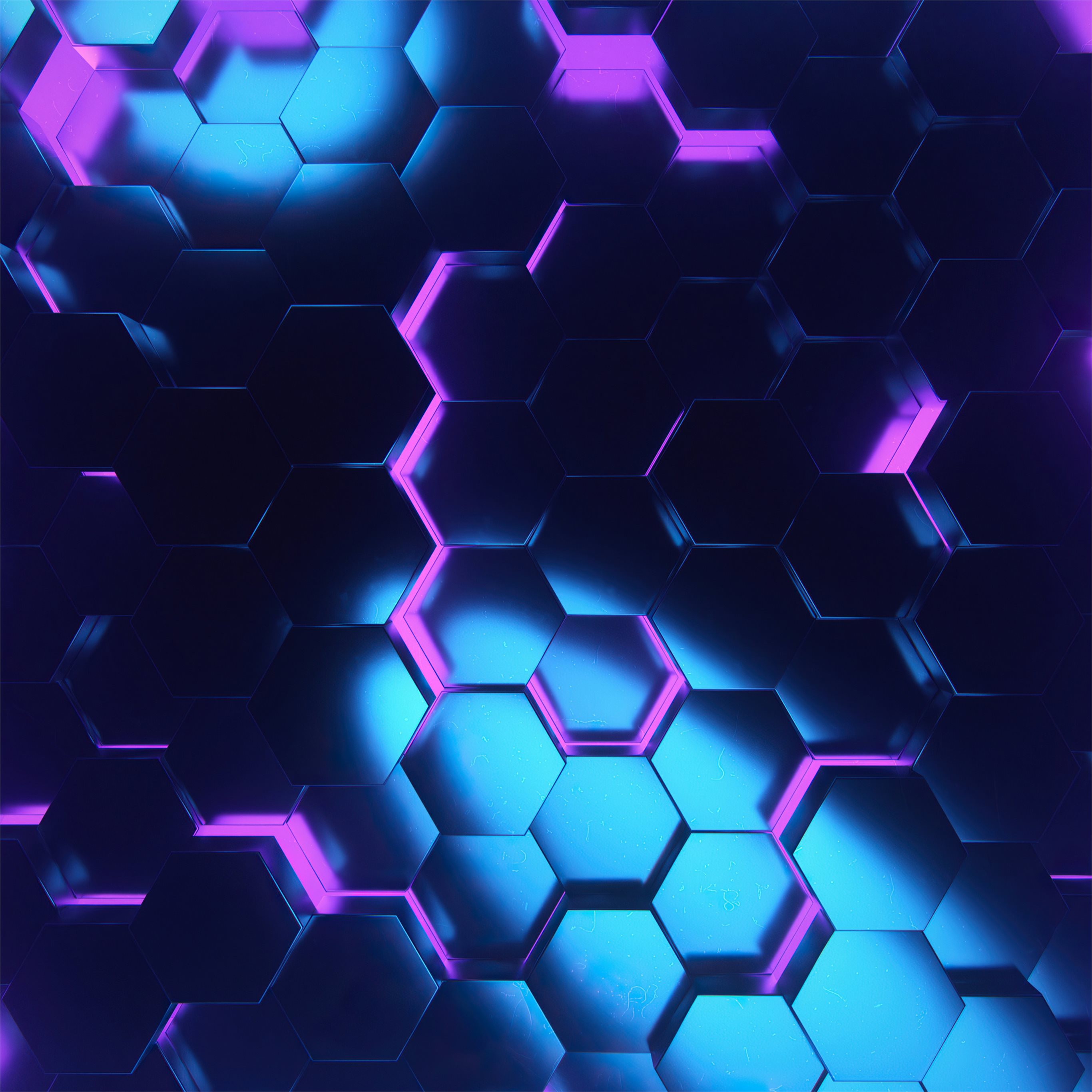 polygon shapes shining dark 4k iPad Air Wallpaper Free Download