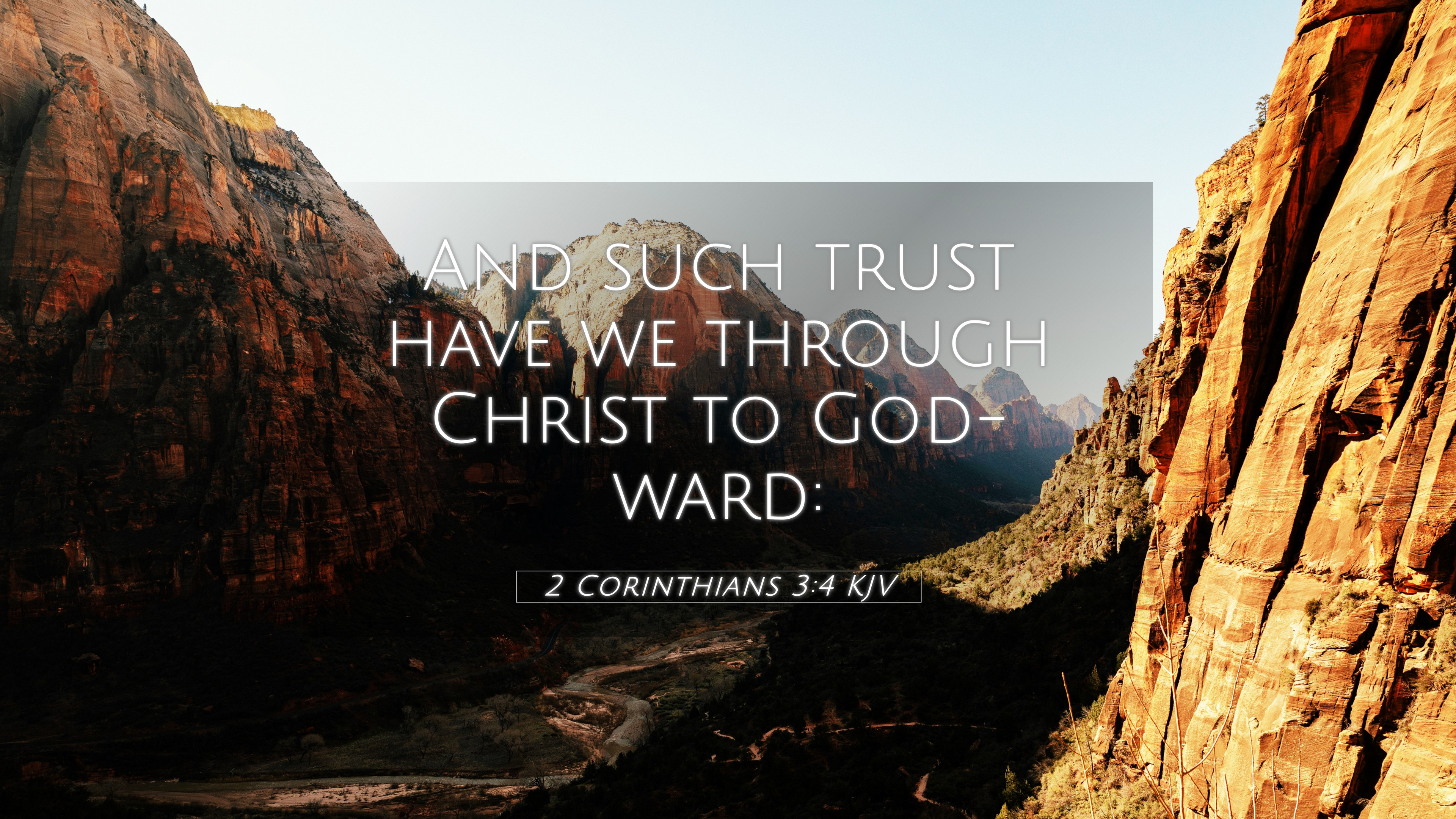 Corinthians 3:4 KJV 4K Wallpaper such trust have we through Christ to