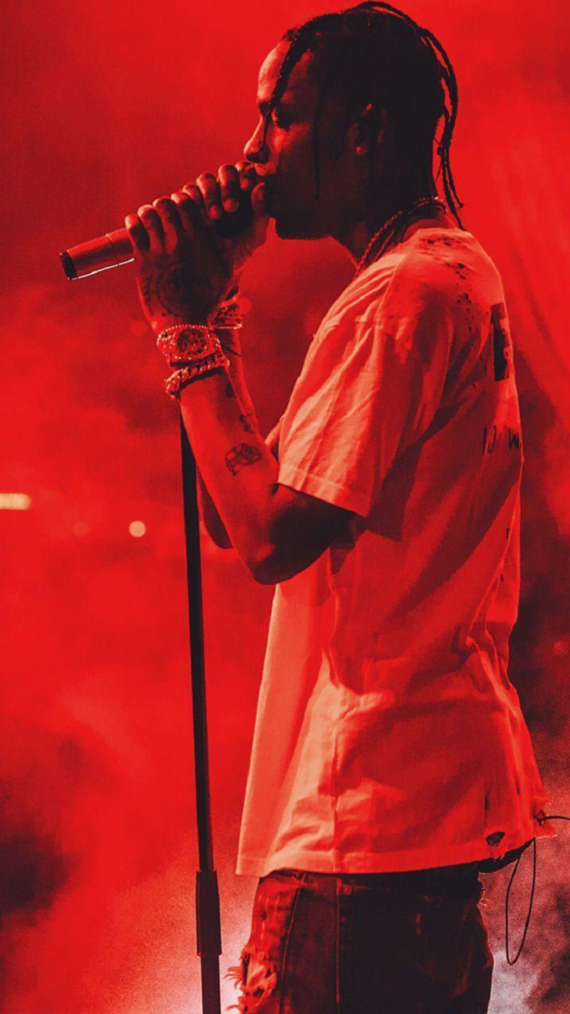 Singer Travis Scott On Stage Photohoot 4K Ultra HD Mobile Wallpaper