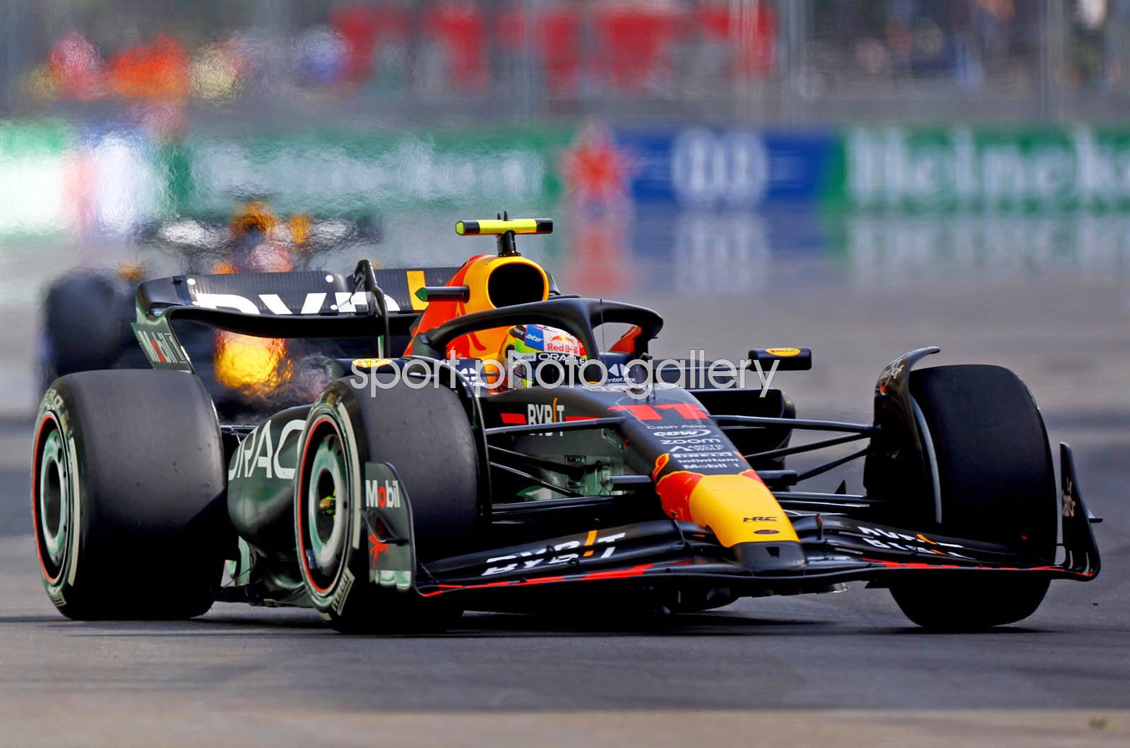 Sergio Perez Mexico driving Red Bull F1 Grand Prix of Azerbaijan 2023 Image. Motor Racing Posters