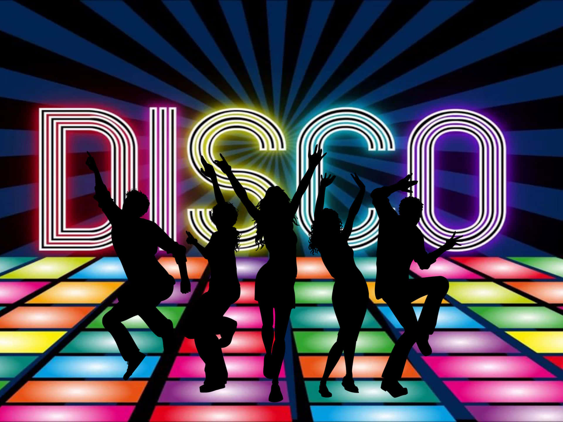 Download Colorful Dancefloor Disco Background For Desktop Computer