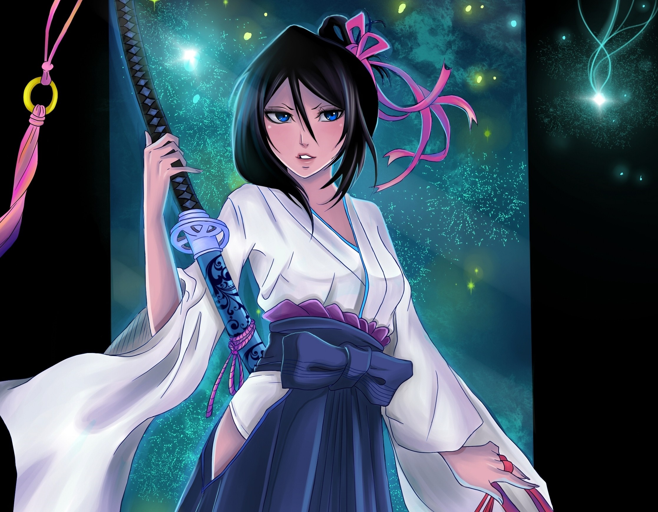 illustration, anime, Bleach, anime vectors, Kuchiki Rukia, screenshot, computer wallpaper, mangaka Gallery HD Wallpaper