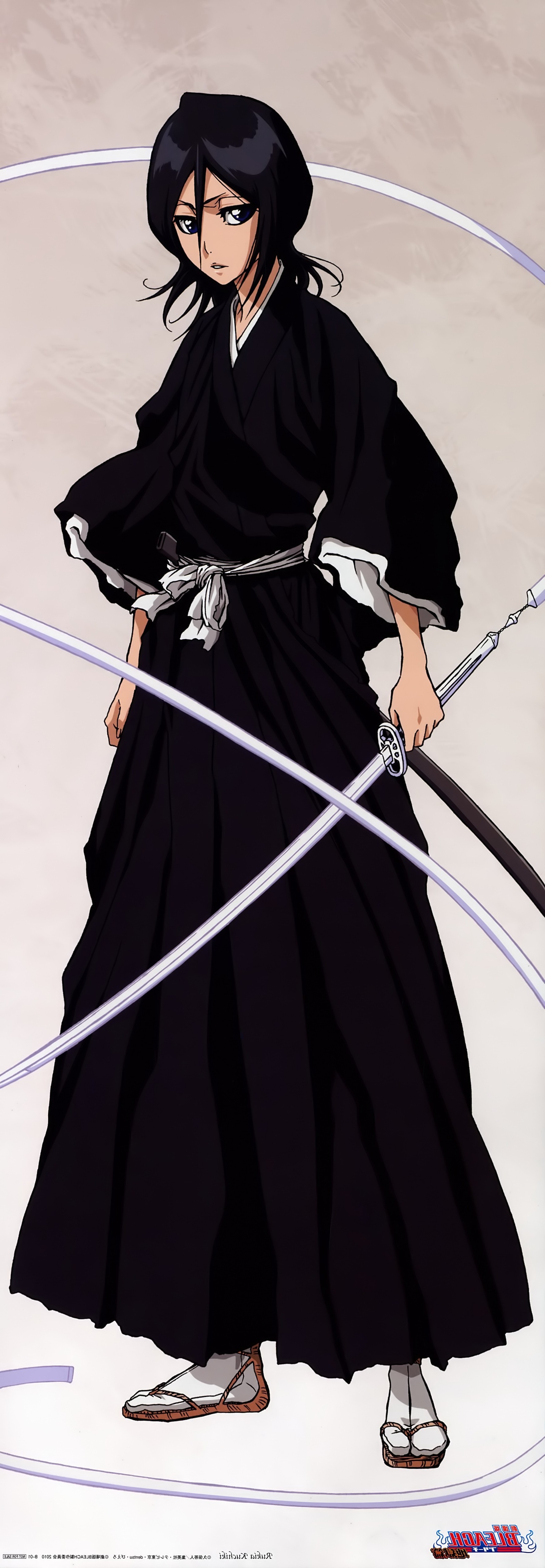 Wallpaper, illustration, anime girls, Bleach, clothing, Kuchiki Rukia, costume, 1780x5118 px 1780x5118