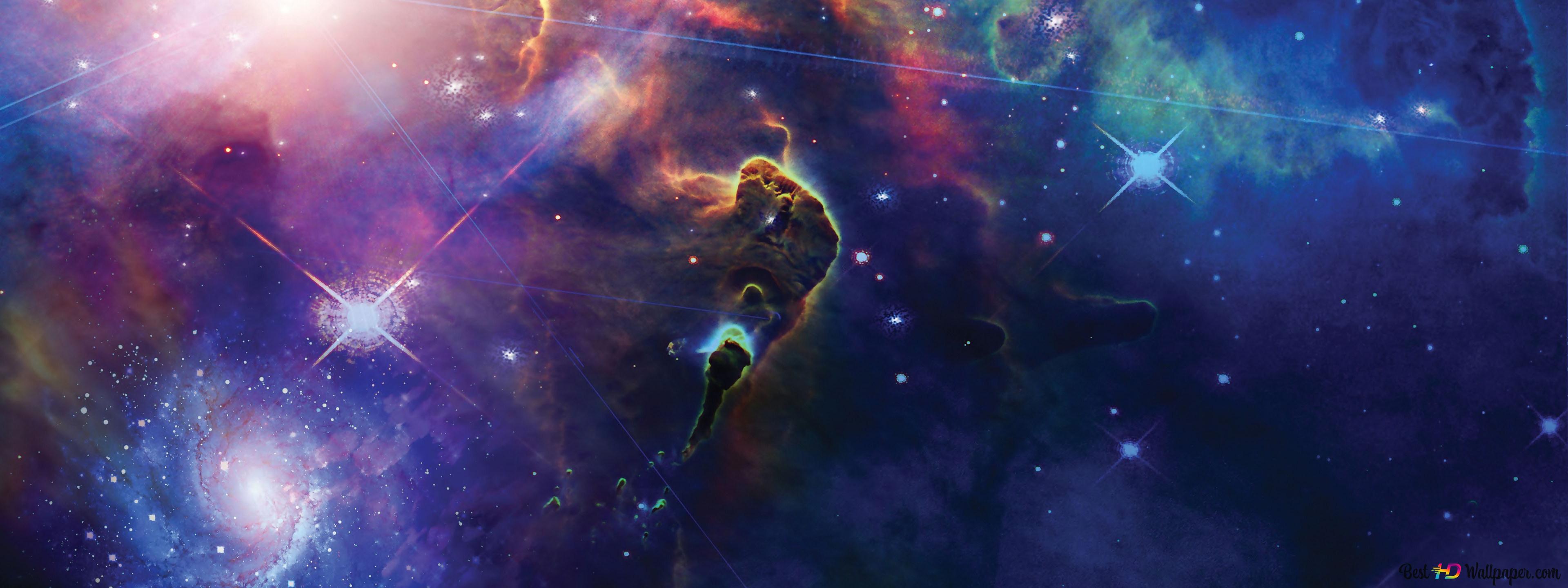 Nebula, Galaxy and Stars 4K wallpaper download