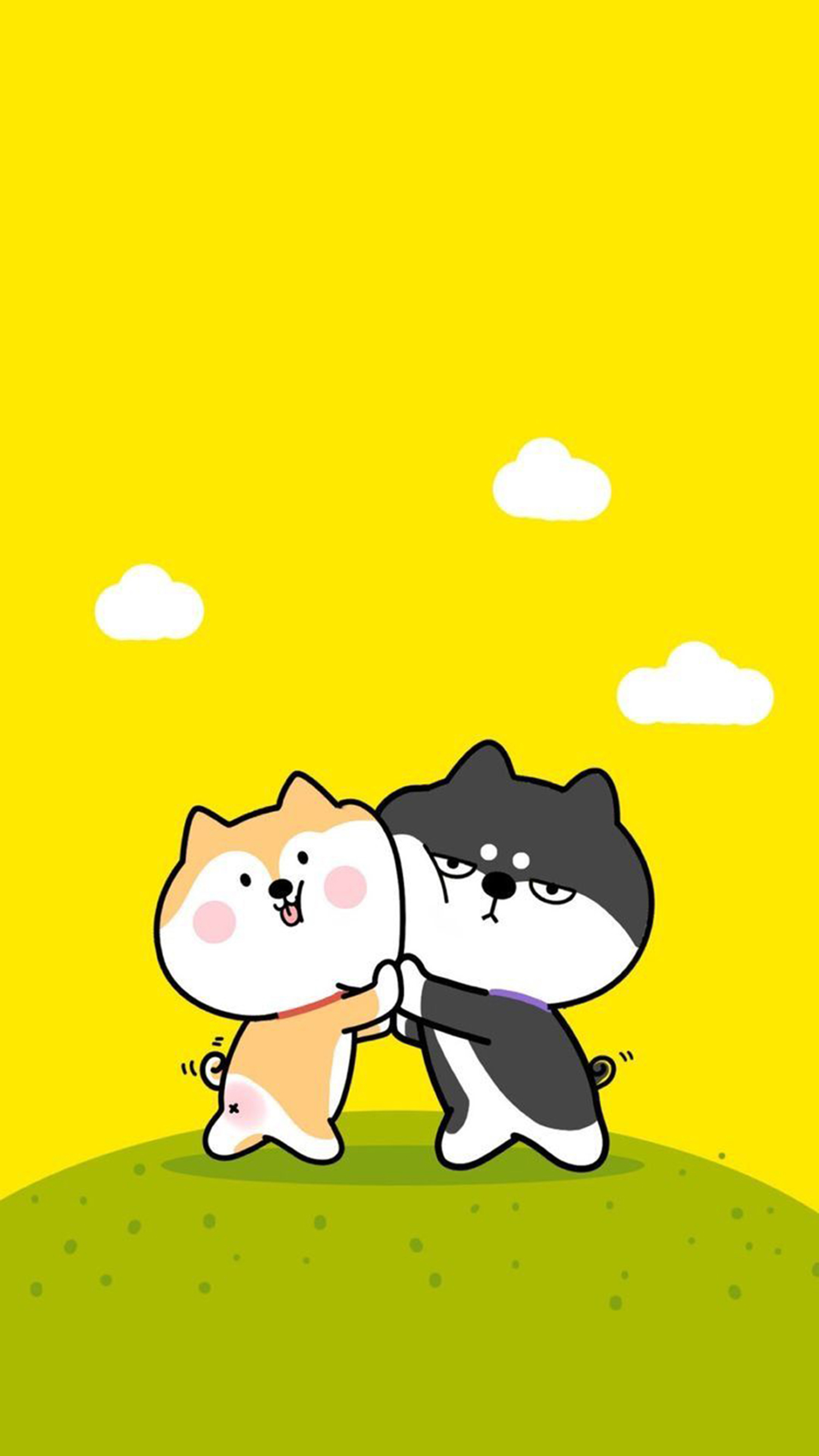 Cute Cartoon Dog Wallpaper for Mobile