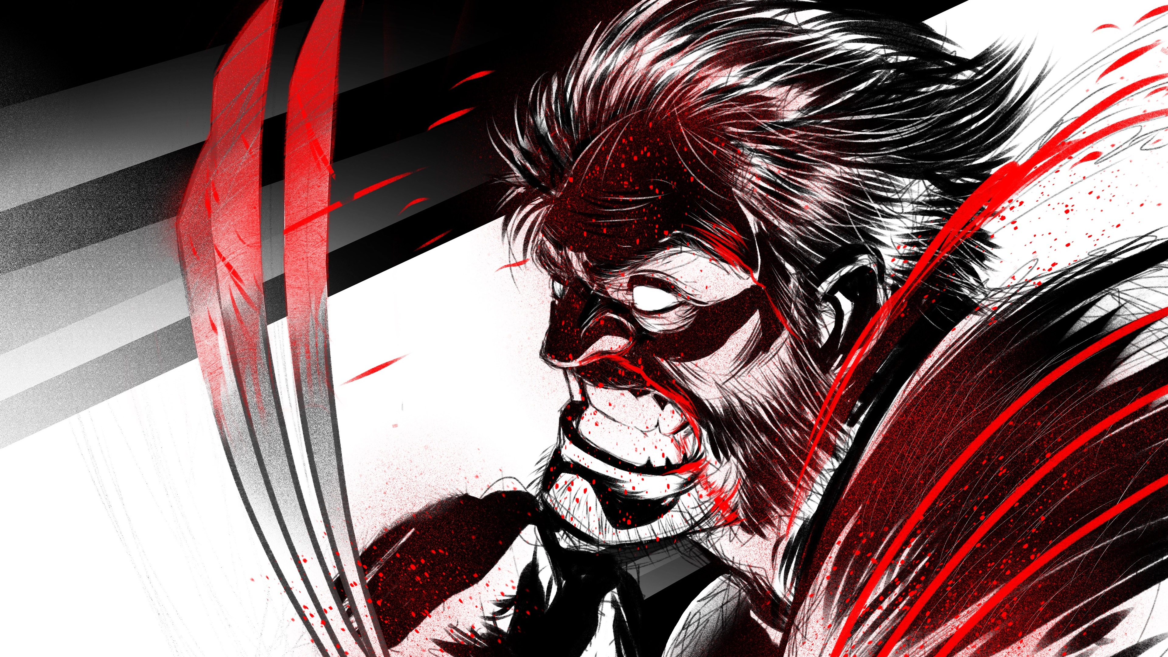 Wallpaper 4k Wolverine Illustration 4k Wallpaper
