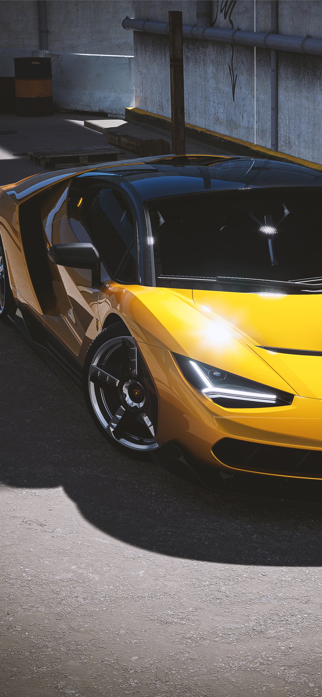 Lamborghini Centenario Yellow Cgi 4k Sony Xpe. iPhone Wallpaper Free Download