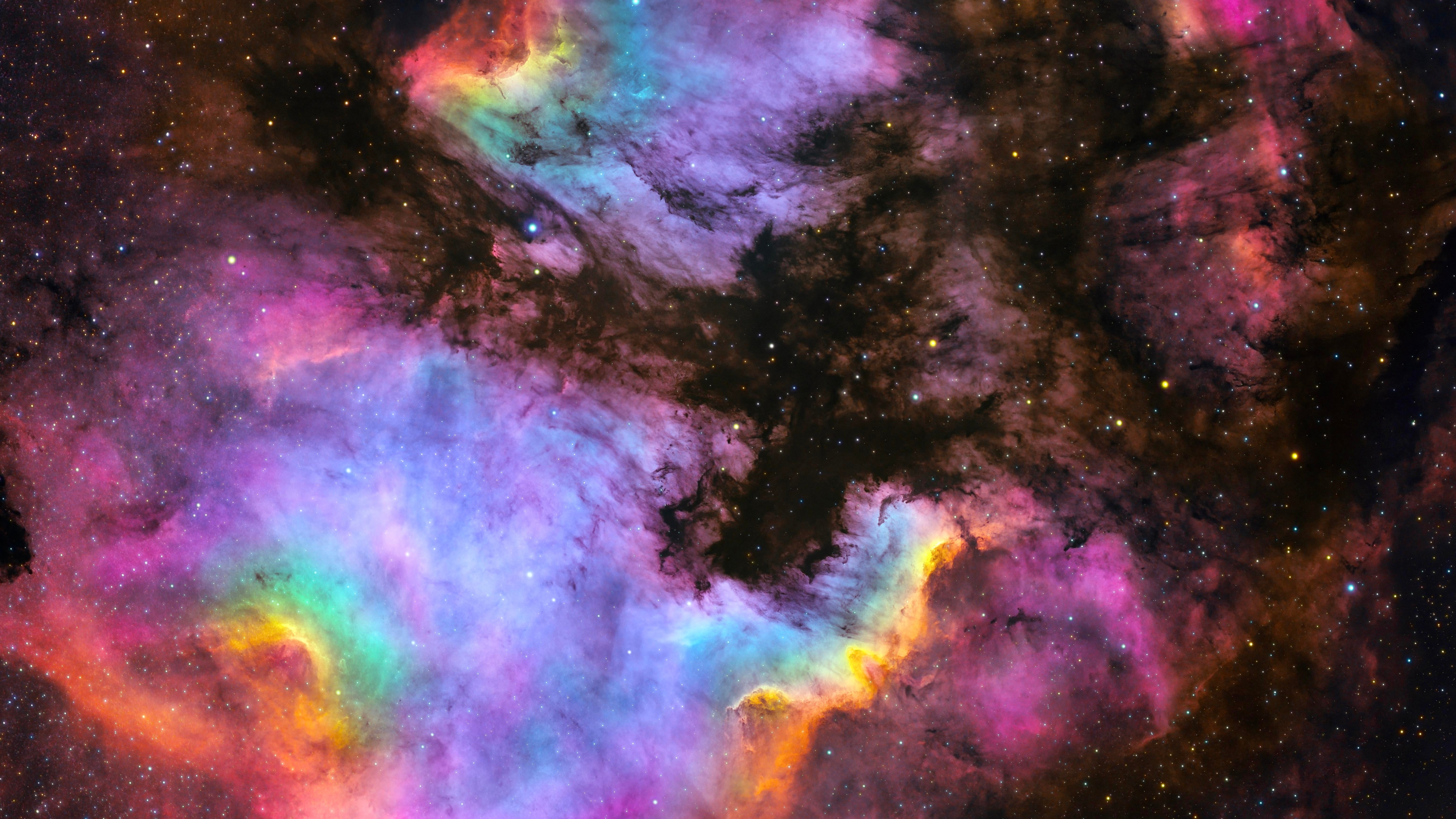 Nebula Wallpaper 4K, Astrophotography, Stars, Colorful