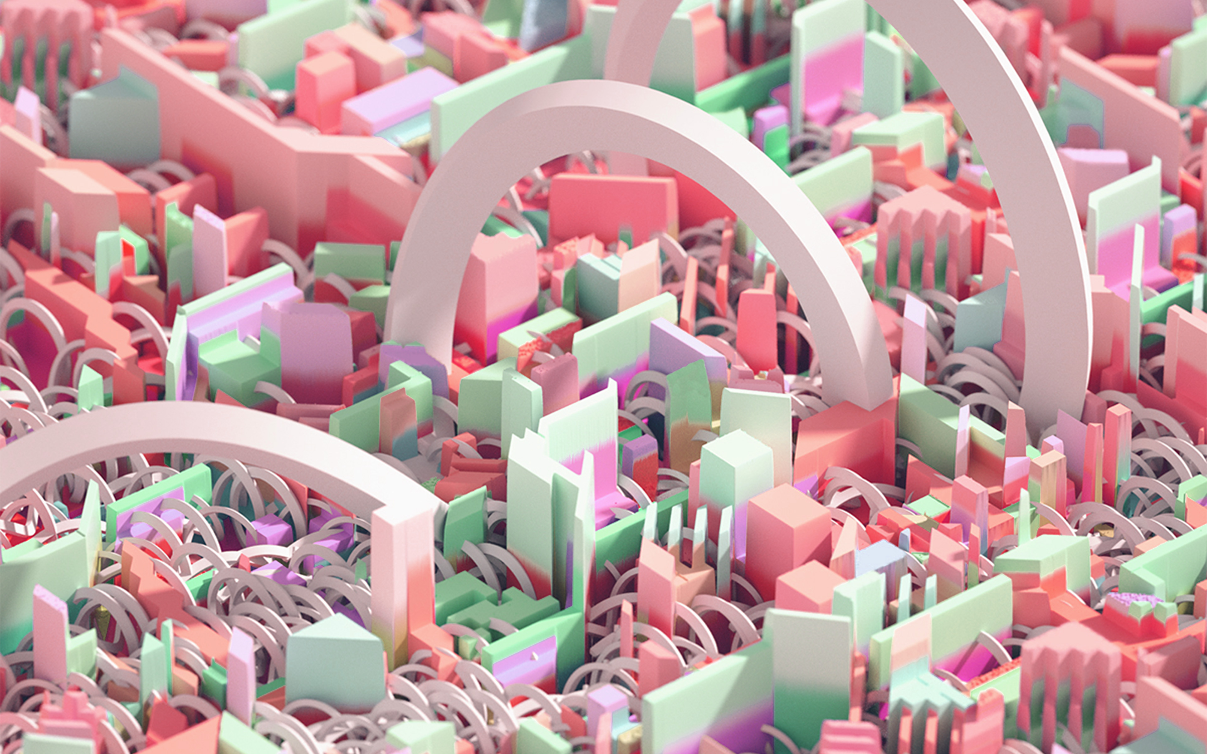 Cute Art Abstract 3D Pattern