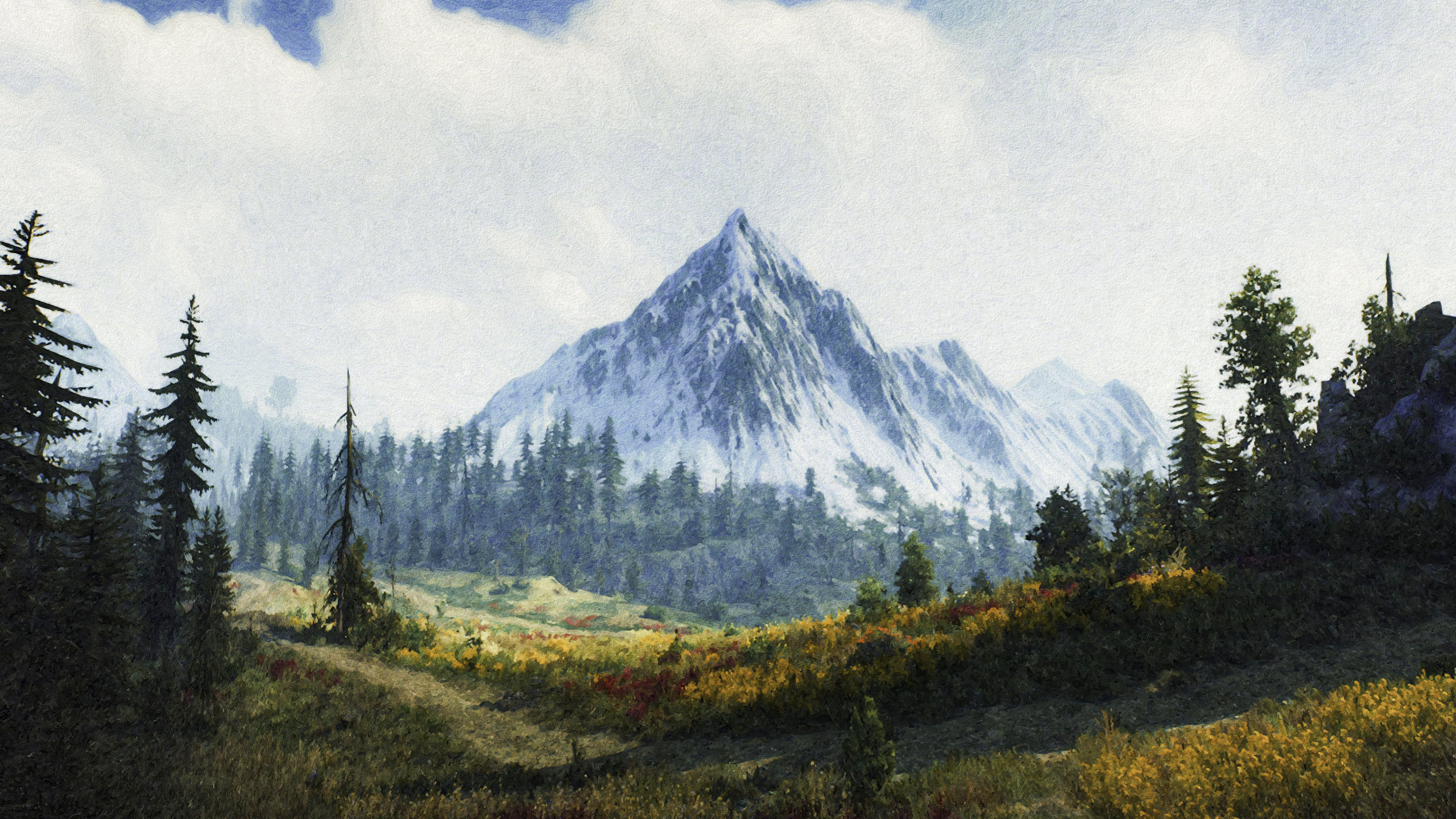 Witcher 3 Skellige Mountain Paint Filter (Screenshot By U Hello_Hurricane) [2560x1440]