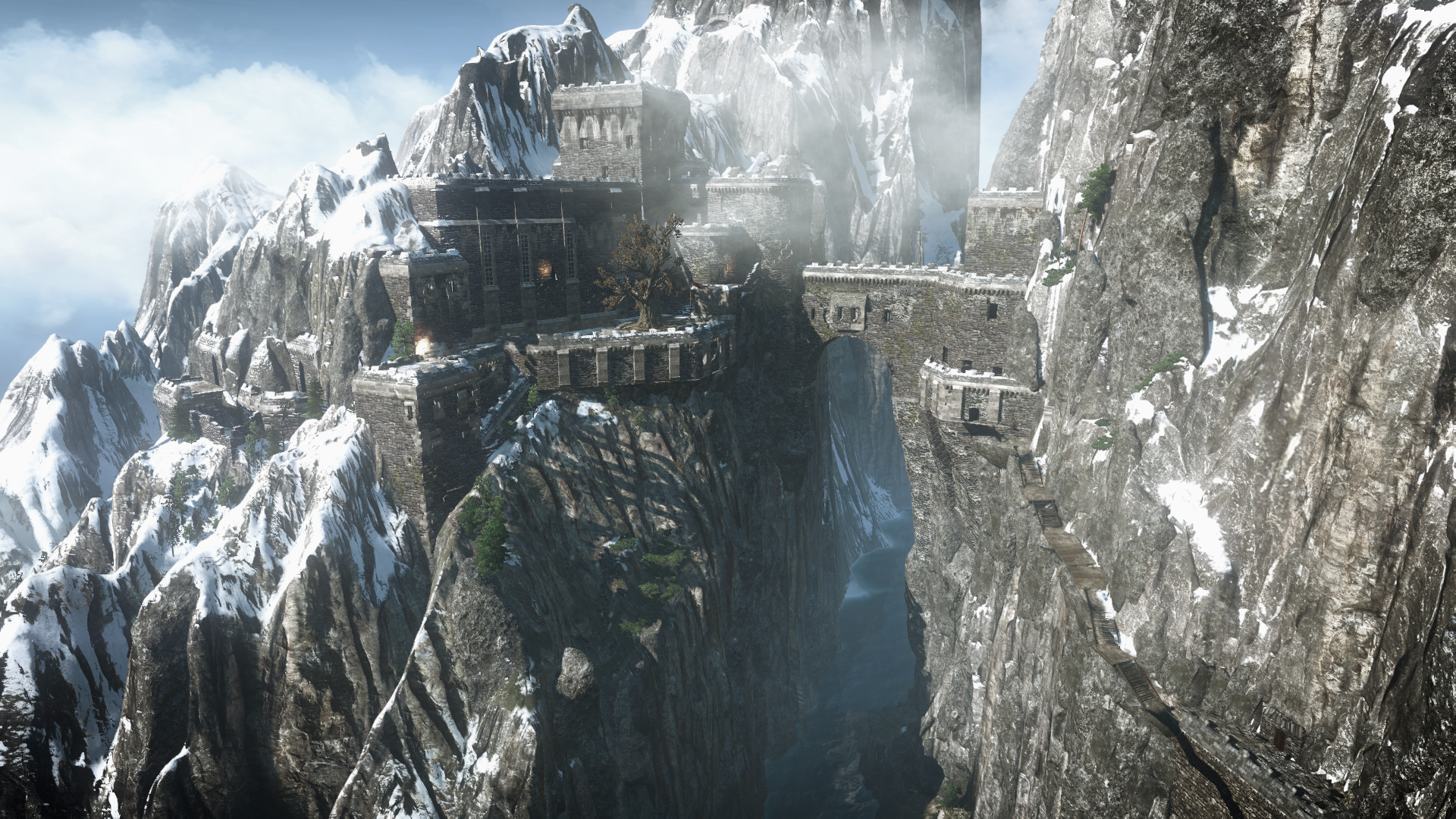 The Witcher 3 Wild Hunt Video Games Castle Cliff Skellige Ard Skellige Wallpaper:1920x1080