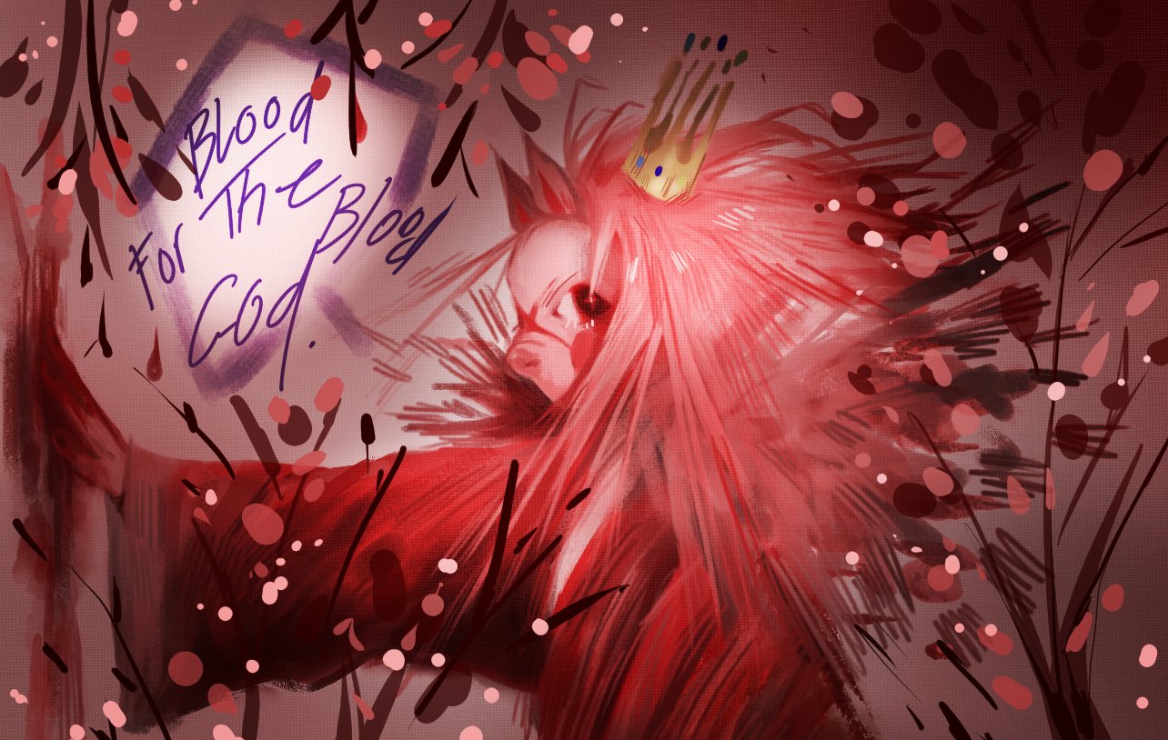 ⭐️grasses⭐️ FOR THE BLOOD GOD but the blood god is Techno (ig this is an au?) (school started for me yikes) #technoblade #technofanart #technobladefanart #techno #fanart #bloodgod #au