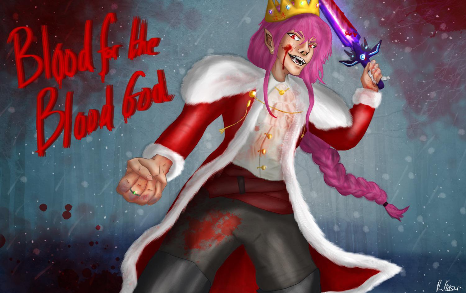 Phone wallpaper for the blood god