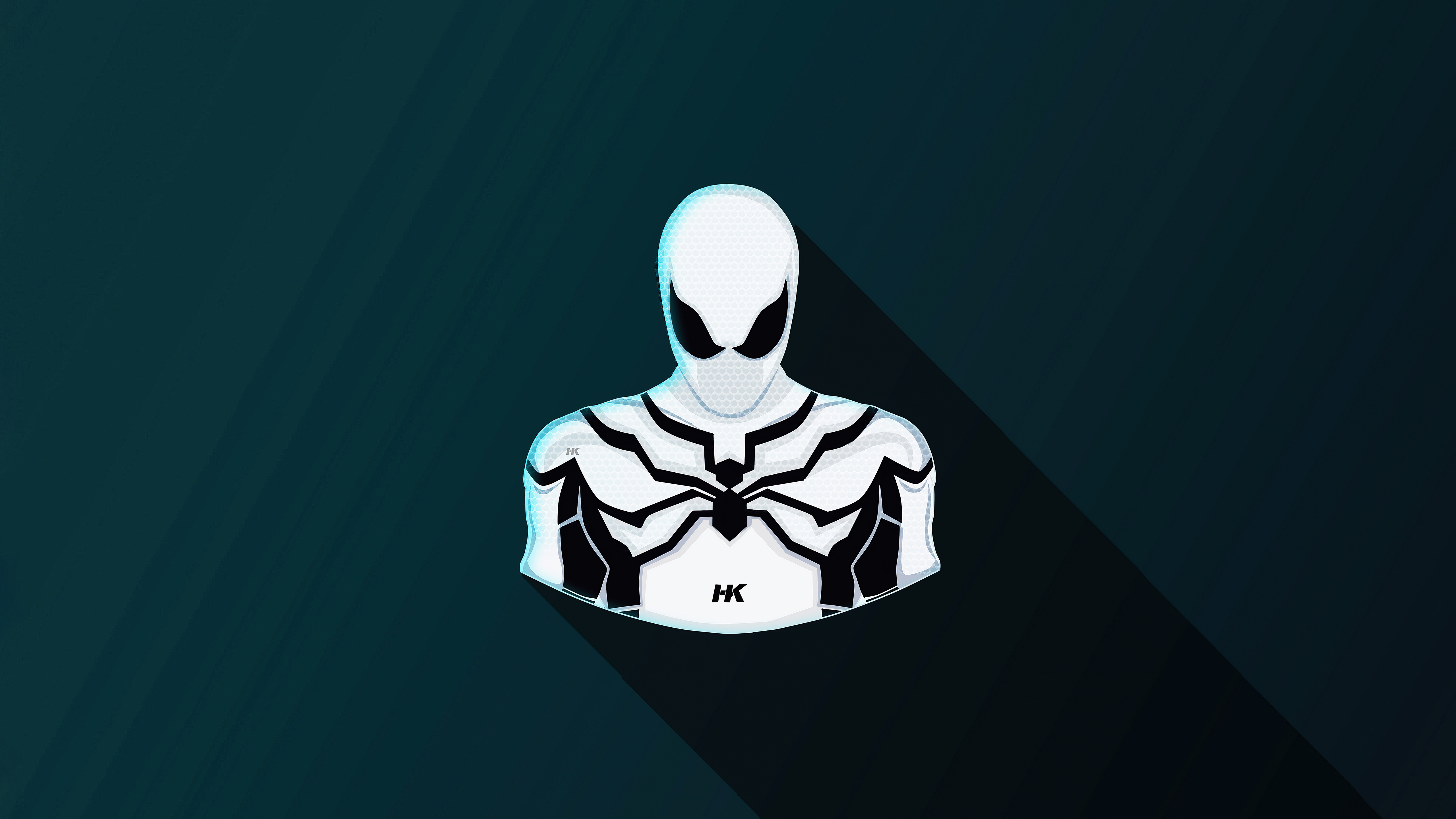 Spider Man White Wallpaper
