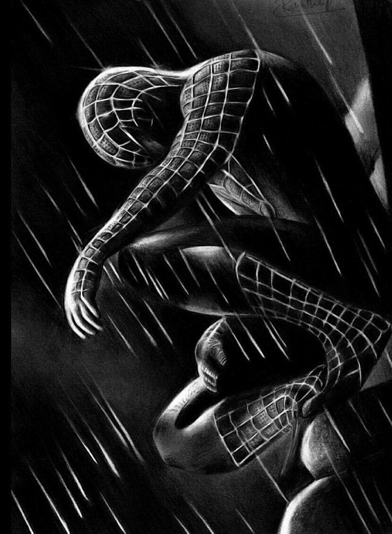 Spider Man Black And White Wallpaper