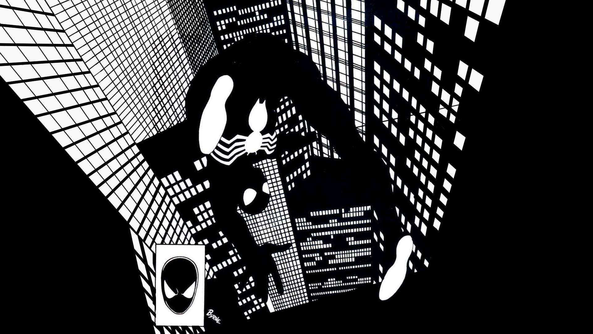Spider Man Black And White Wallpaper