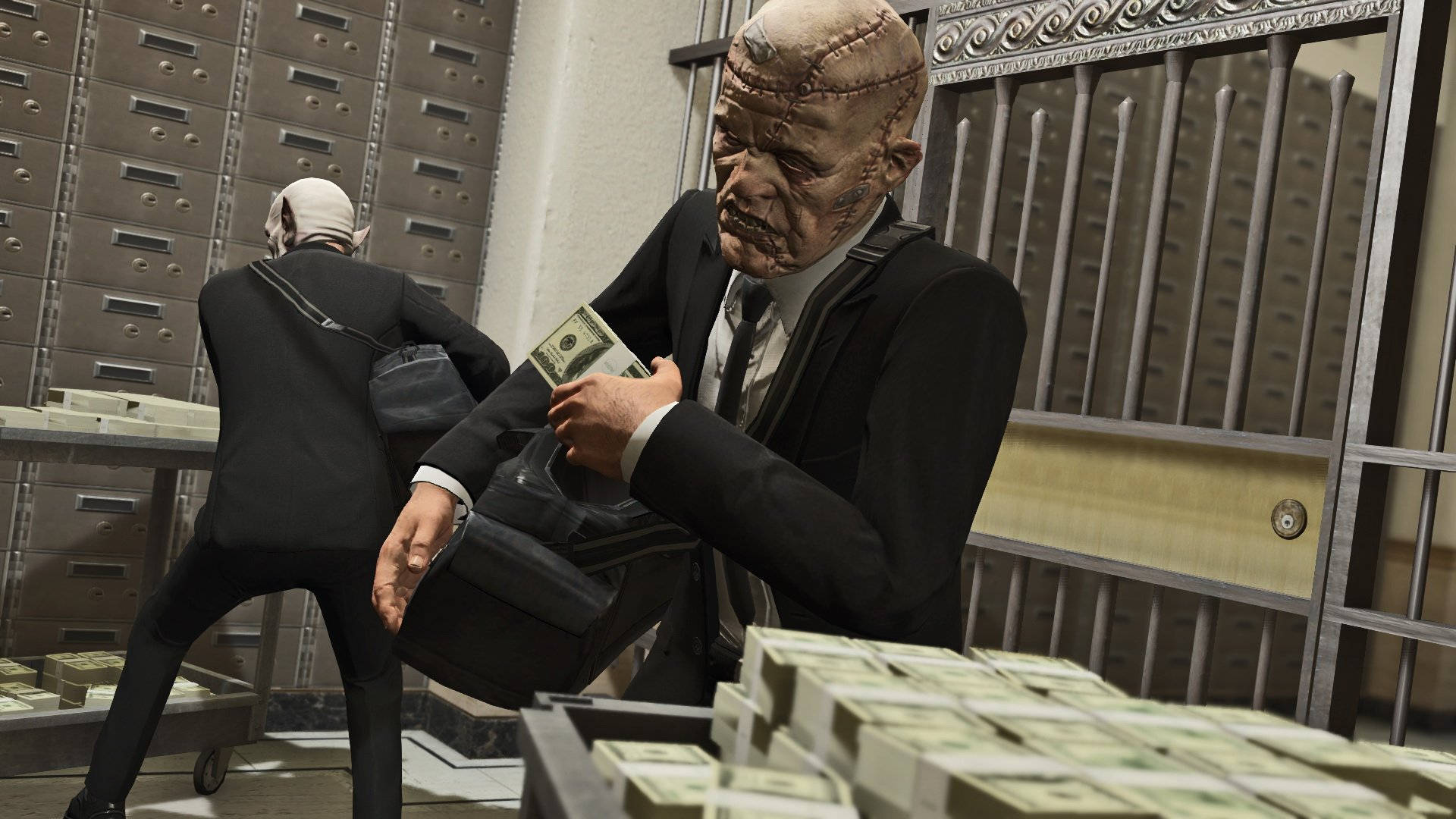 Download Grand Theft Auto V Stealing Money Wallpaper