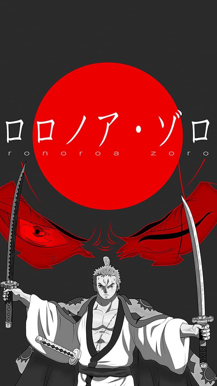 Roronoa Zoro Wallpaper 4K, AMOLED, One Piece, Pirate Hunter