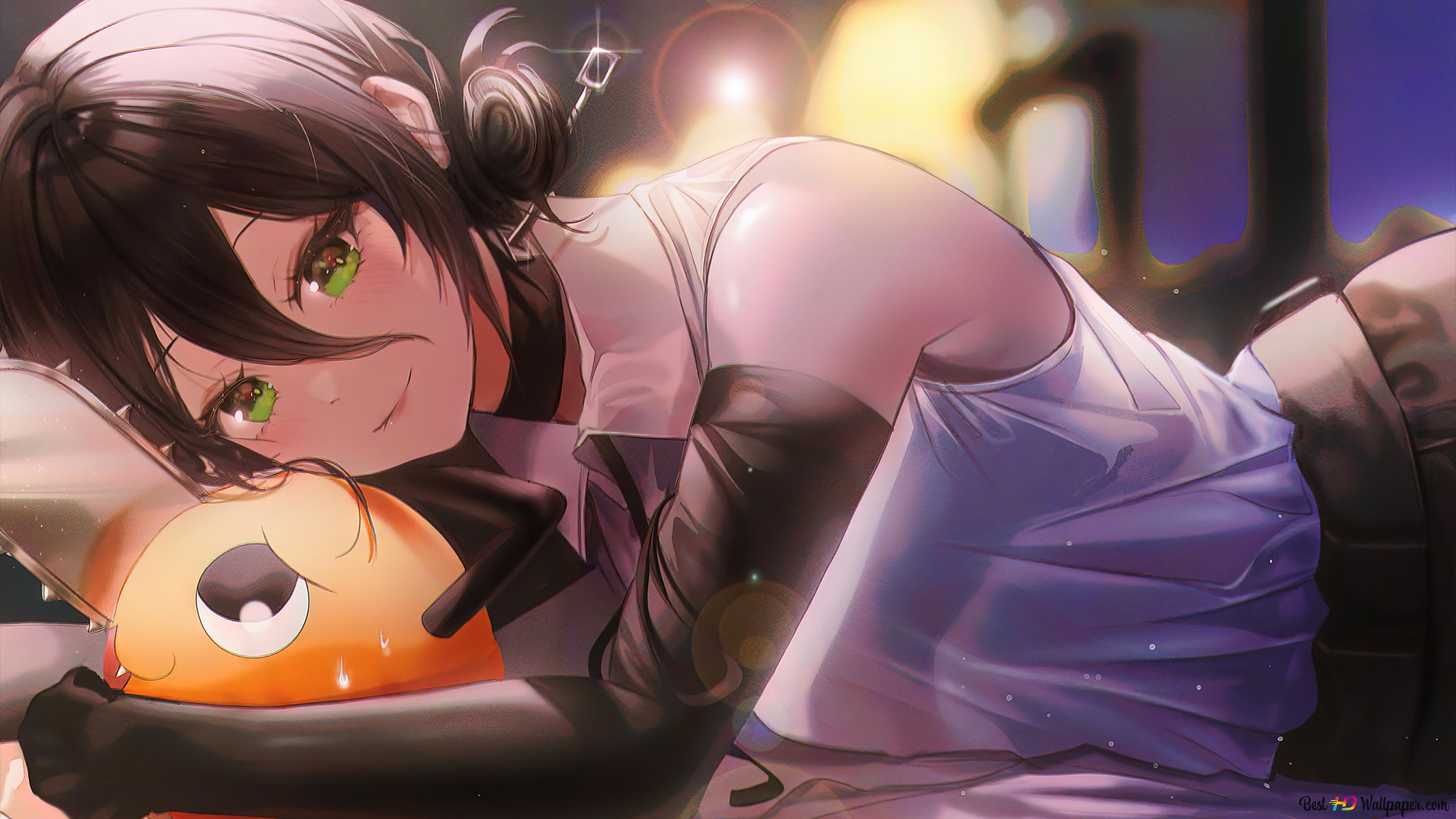 Reze and pochita from Chainsaw man anime 4K wallpaper download