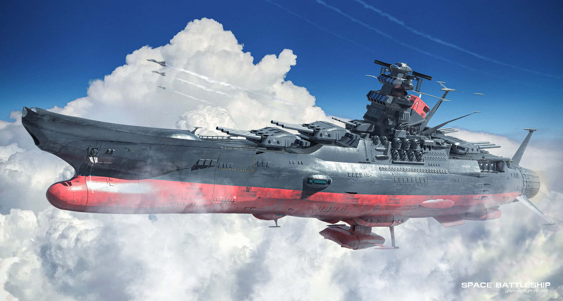 Download Conquer the Galaxy Aboard the Space Battleship Yamato Wallpaper
