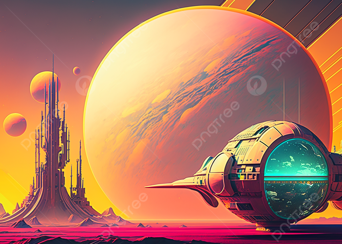 Space Battleship Orange Sci Fi Background, Space Battleship, Science Fiction, Space Background Image And Wallpaper for Free Download