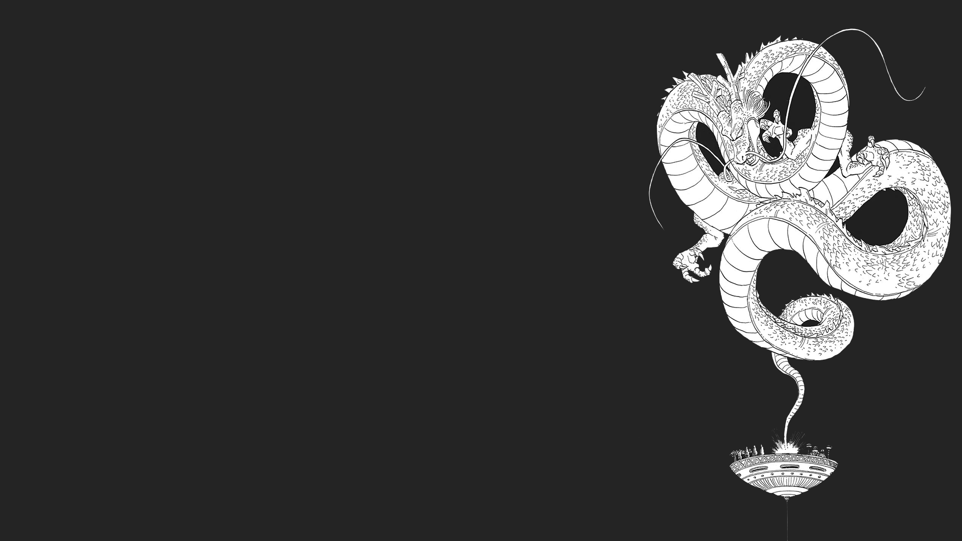 manga, Shenron, simple background, Dragon Ball Z, Dragon Ball Gallery HD Wallpaper