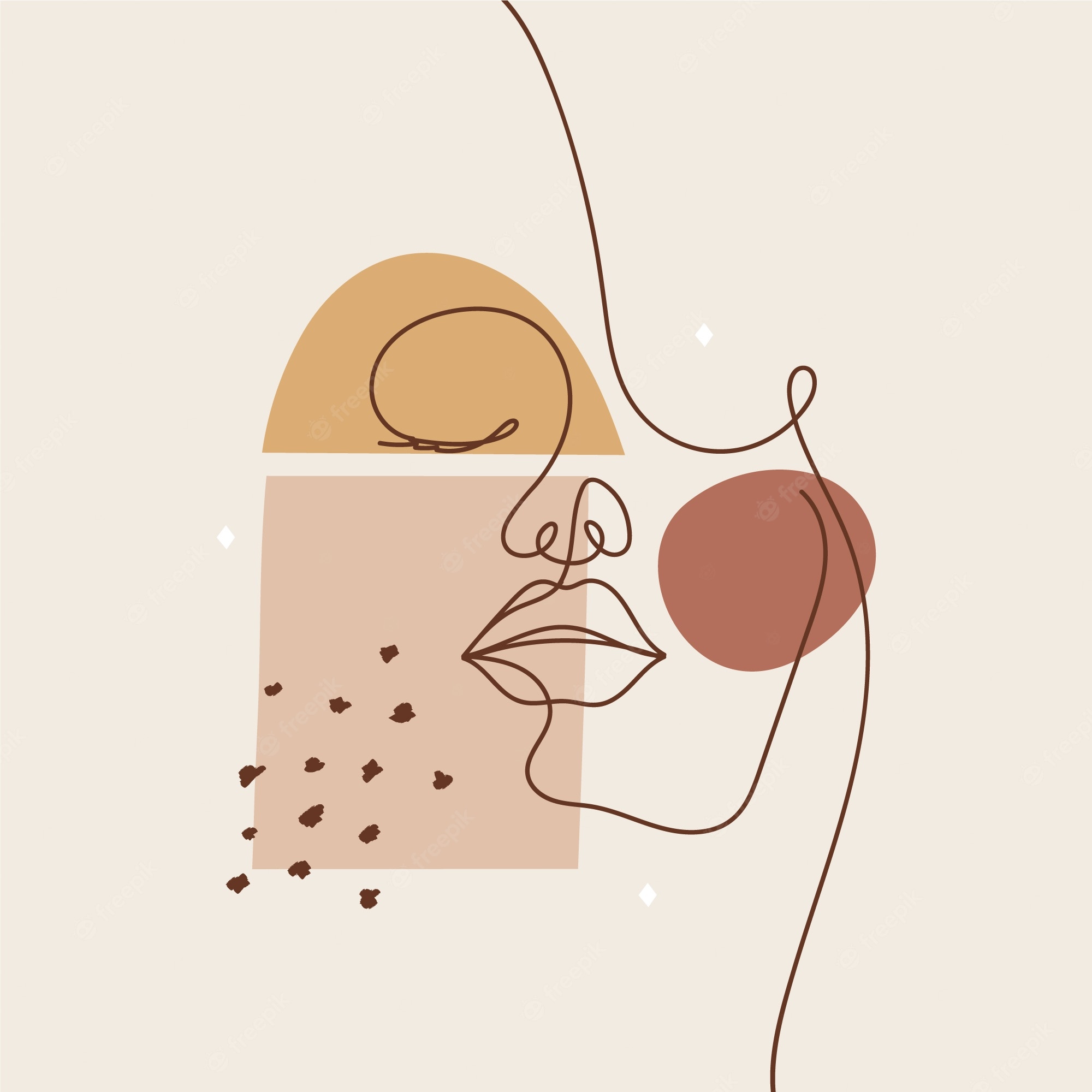 Line Art Woman Image