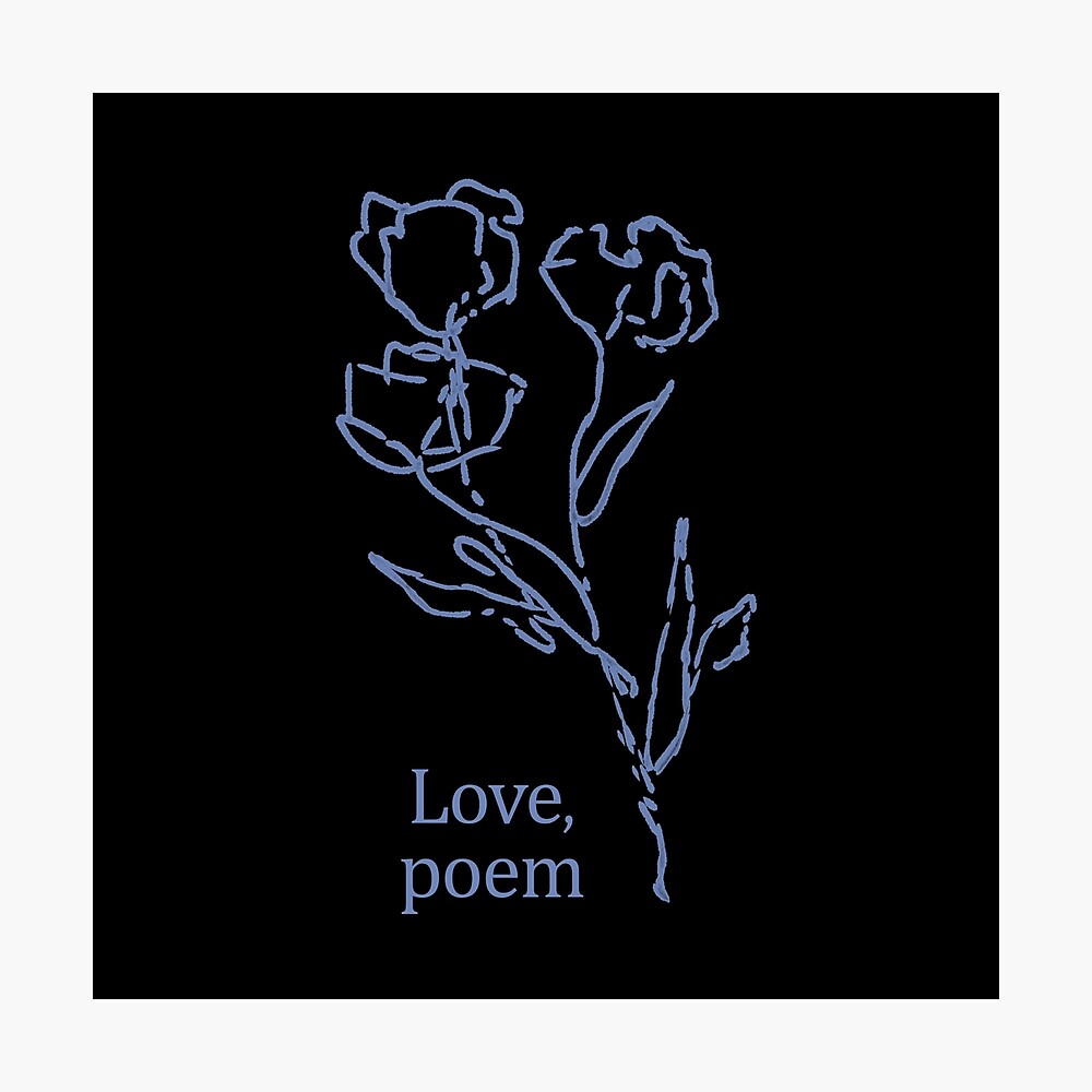 Love Poem (Black Background) Metal Print By Ineffable Co