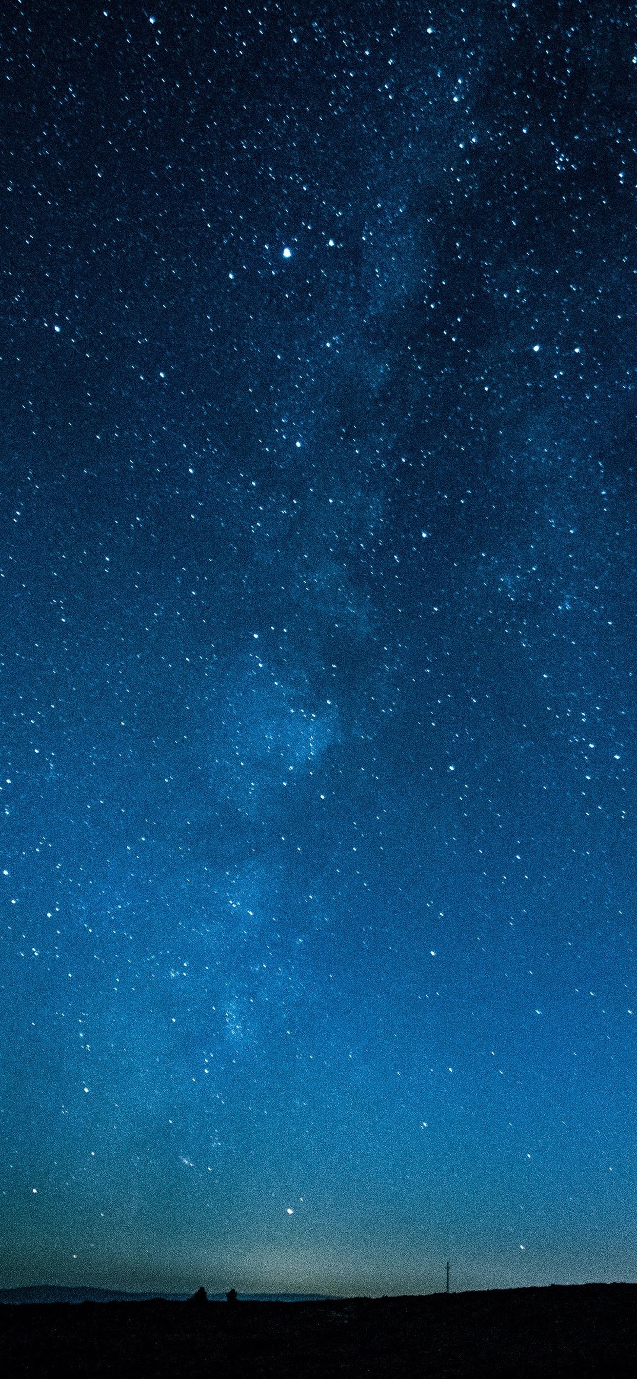 Night Sky Stars Horizon 4K Wallpaper