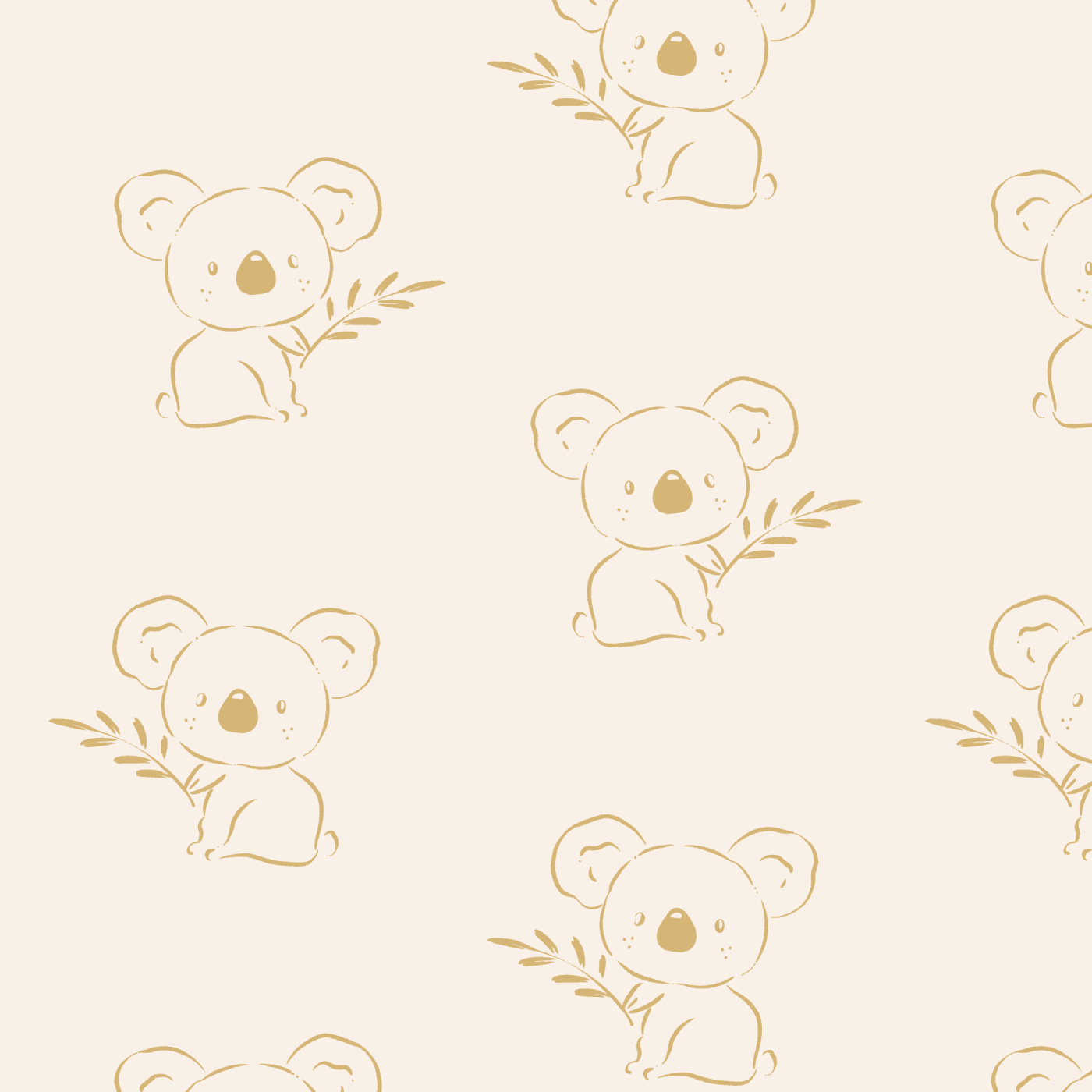 Cute Koalas Peel And Stick Removable Wallpaper. Love vs. Design