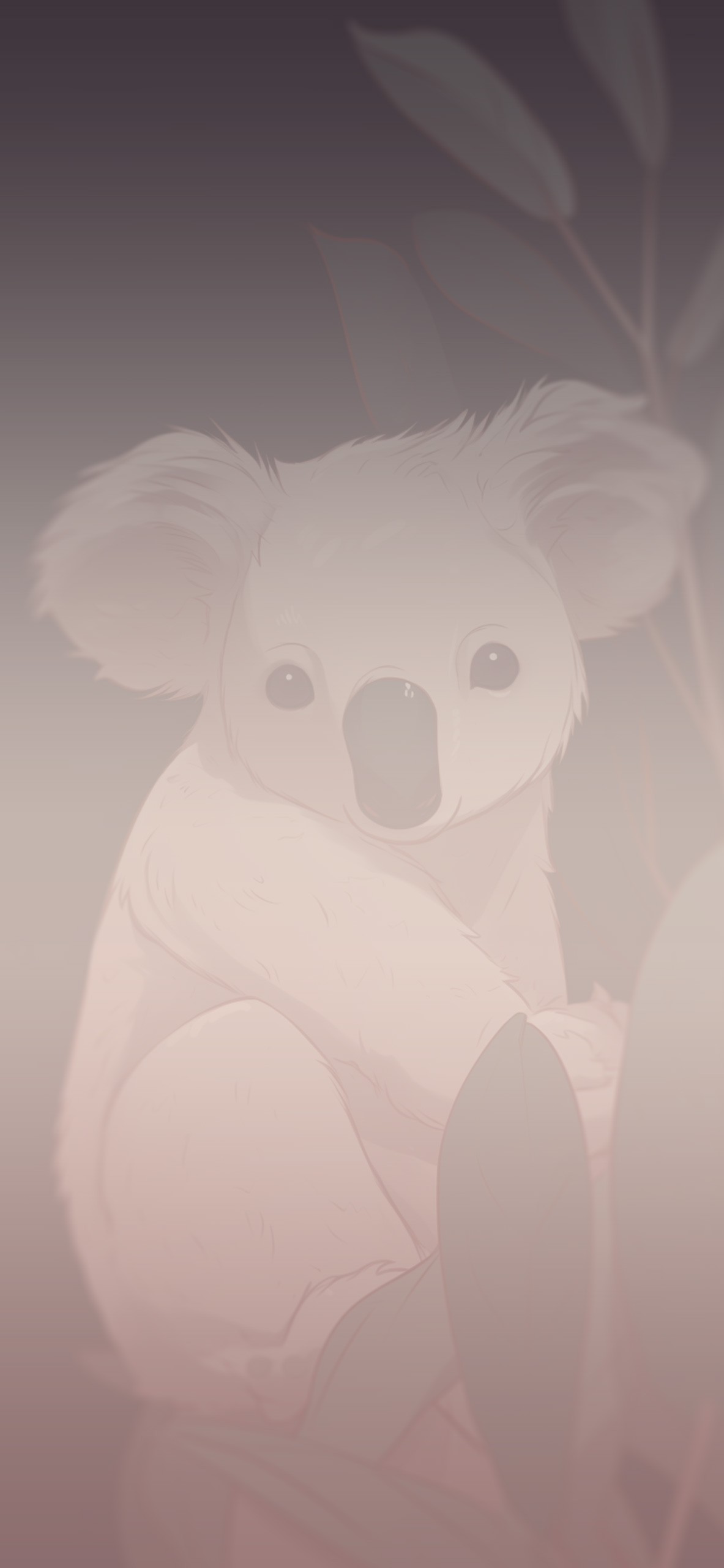 Aesthetic Koala Grey Wallpaper