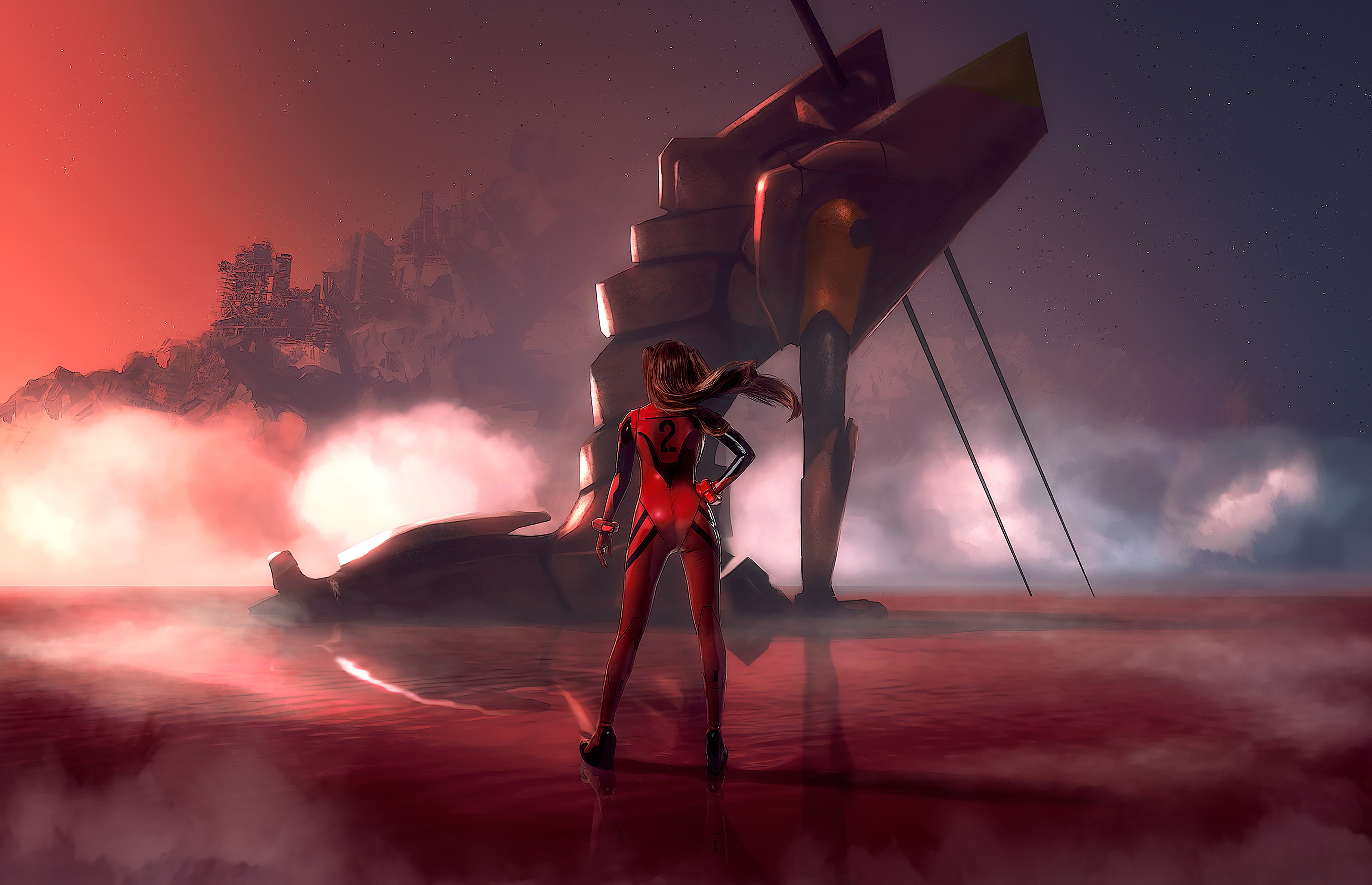 Wallpaper / neon genesis evangelion, asuka langley soryu, anime girl, anime, hd, 4k, free download