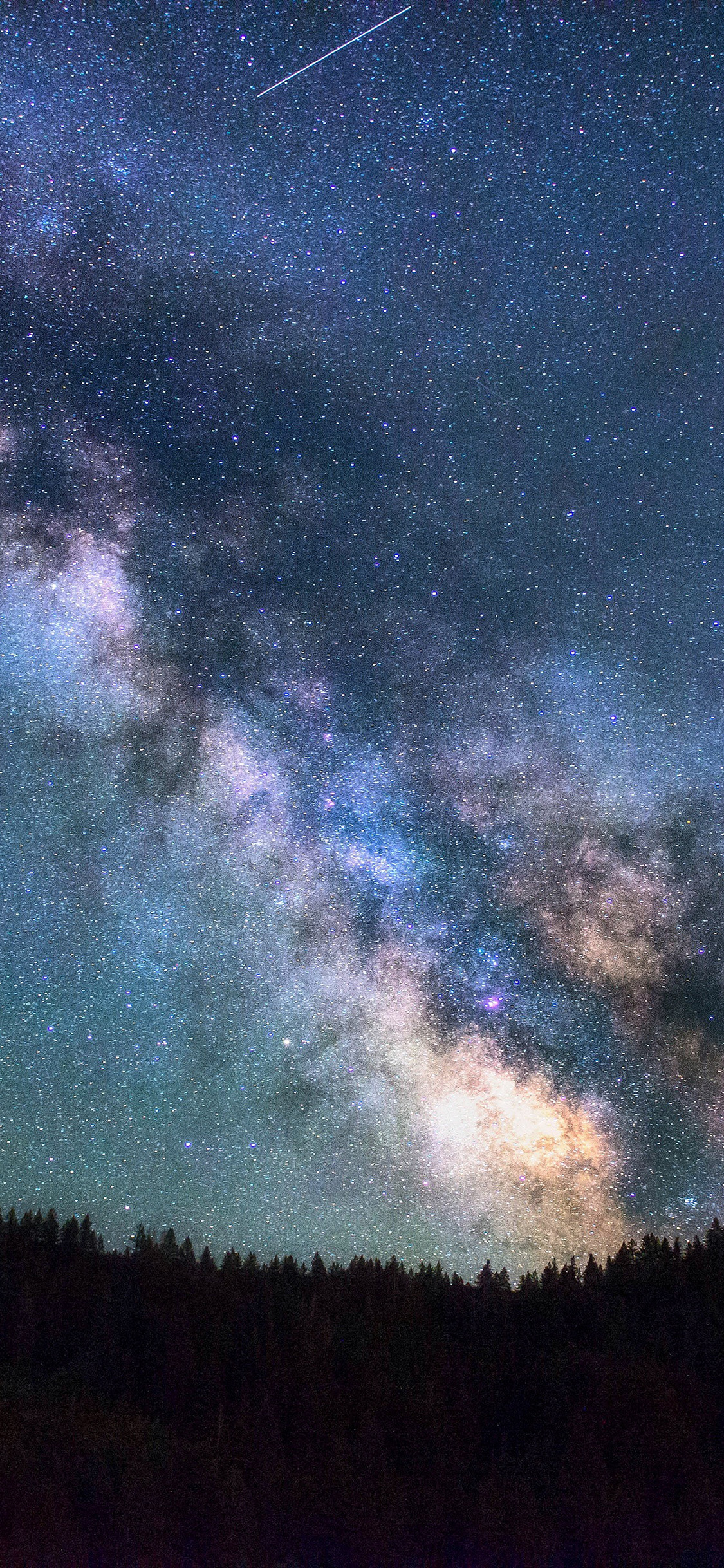 iPhone X wallpaper. nature star night galaxy milkyway