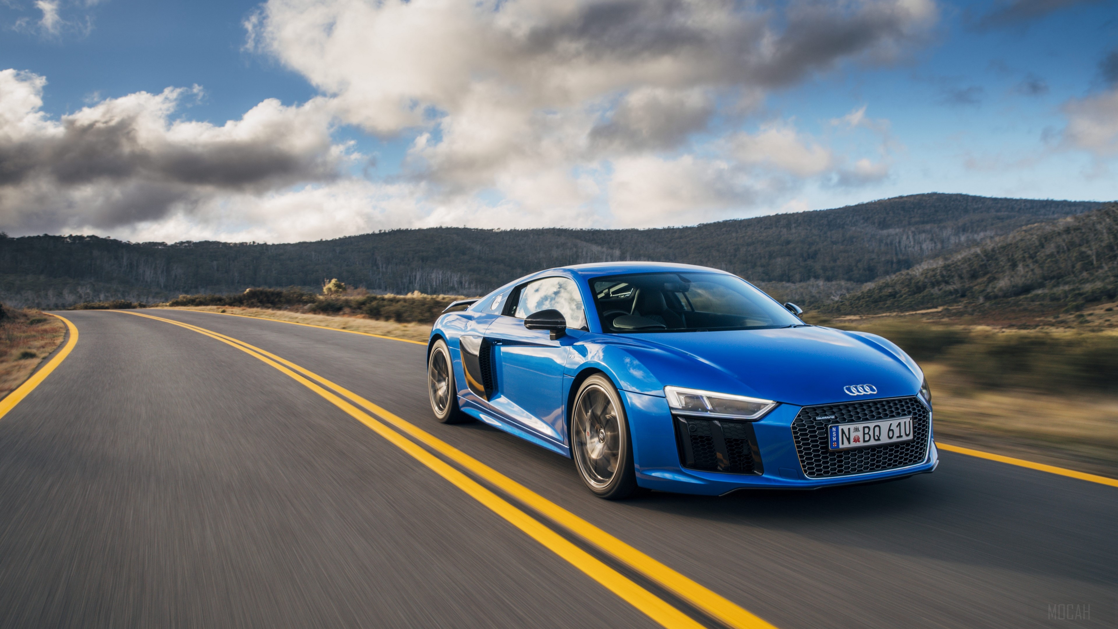 Audi, Audi R8, Audi R8 V10, Blue Car, Car, Sport Car, Supercar, Vehicle 4k Gallery HD Wallpaper
