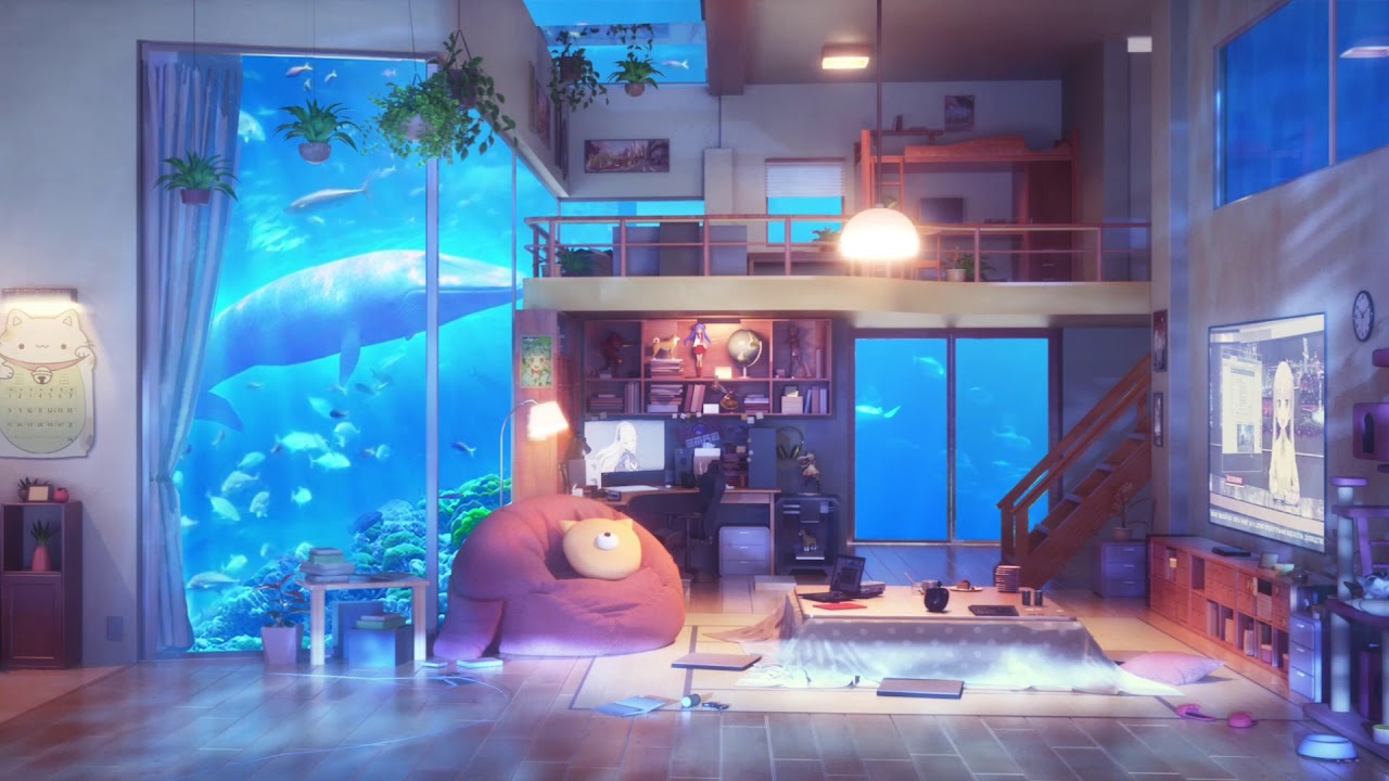 Underwater Anime Room LIVE WALLPAPER